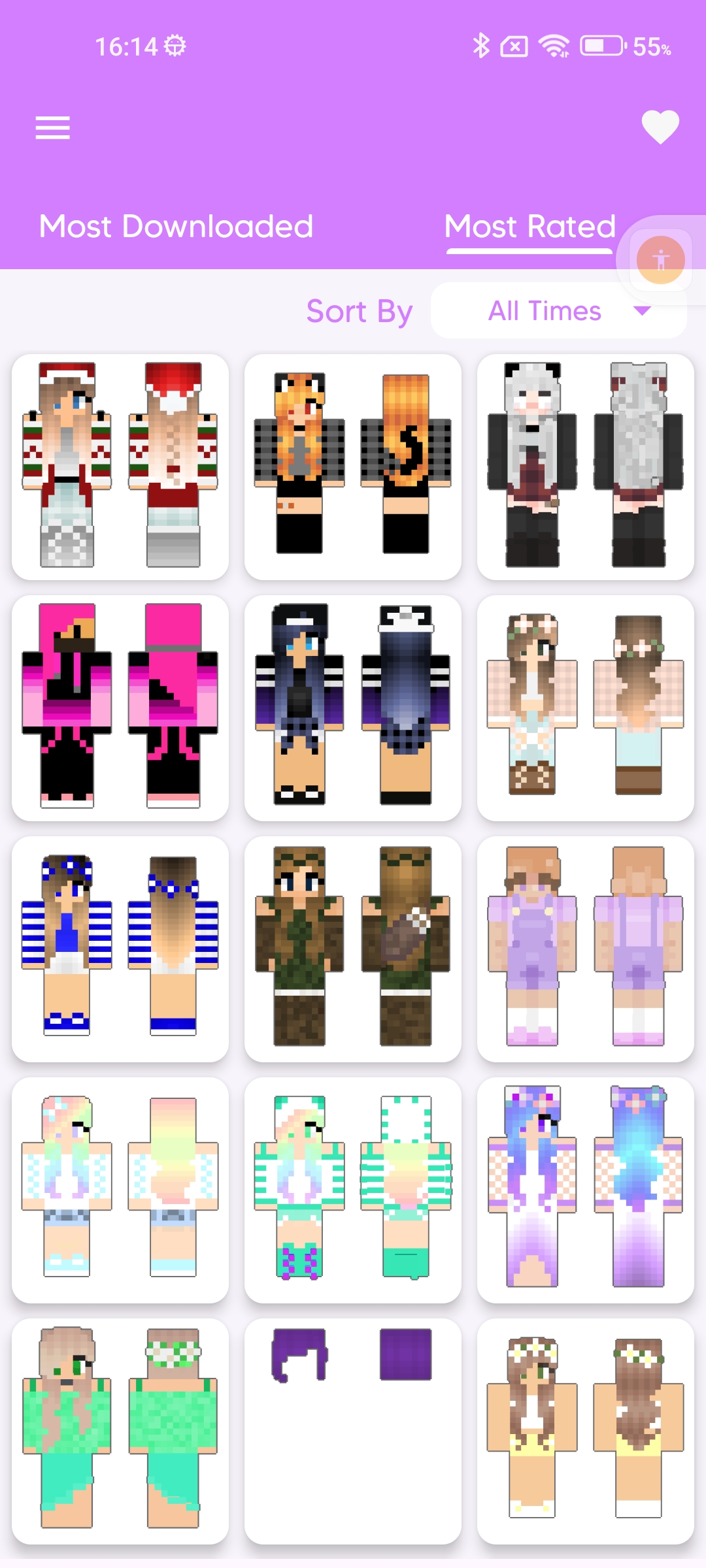 اسکرین شات 2 برنامه Girls Skin for Minecraft