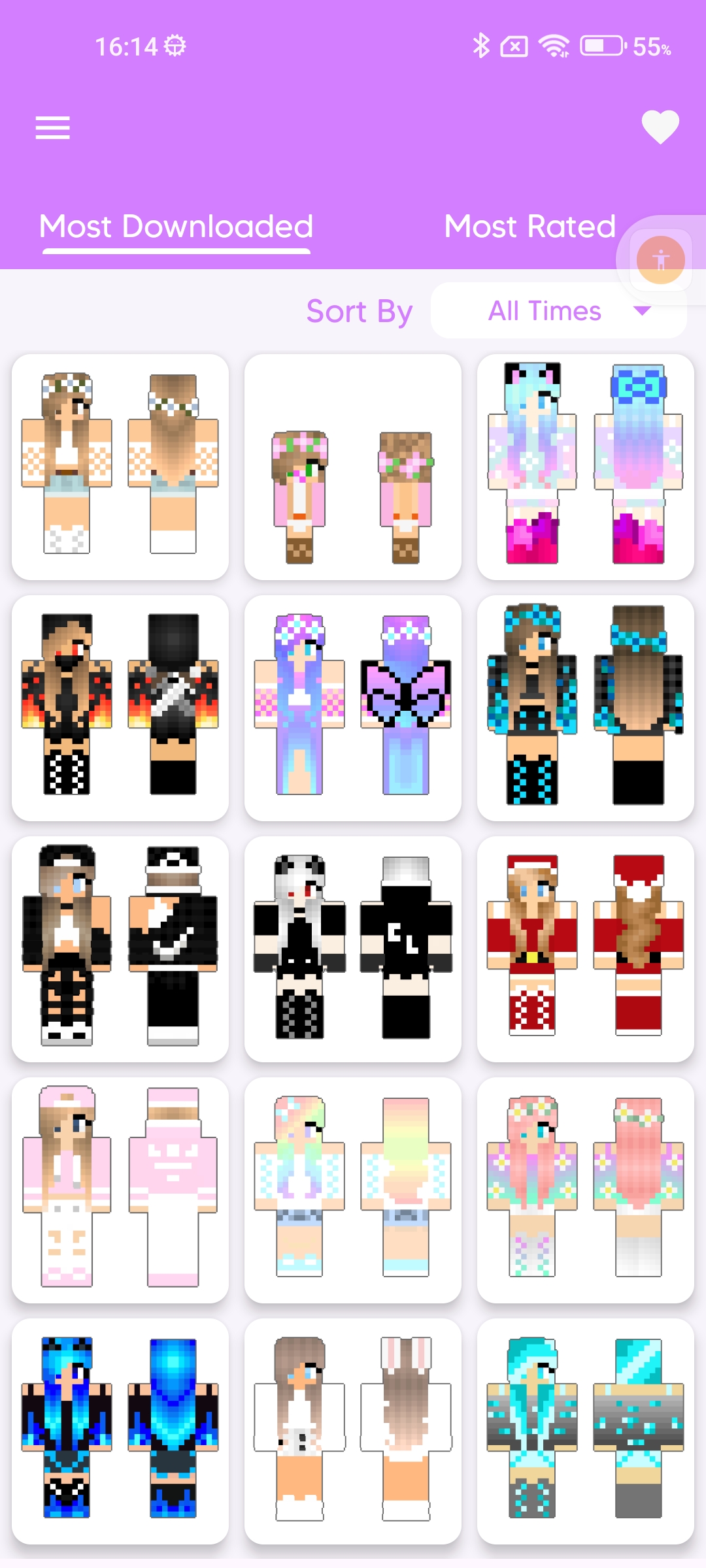 اسکرین شات 1 برنامه Girls Skin for Minecraft