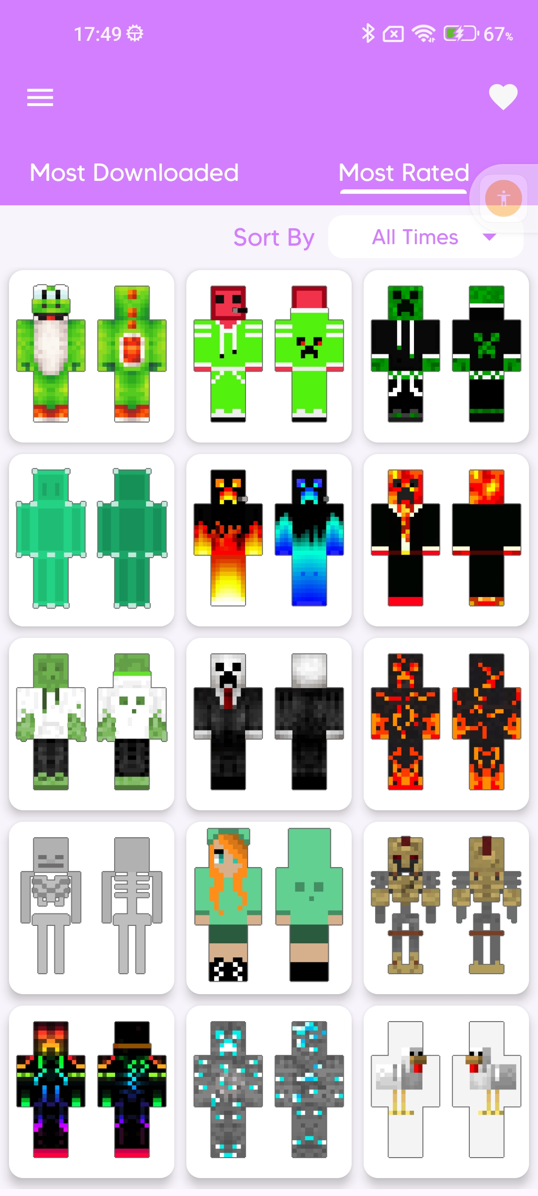 اسکرین شات 2 برنامه Mob Skin for Minecraft