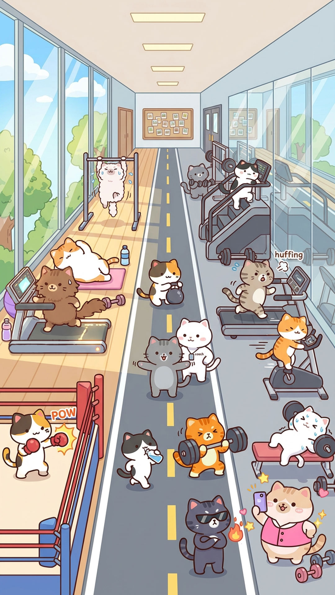 اسکرین شات 4 بازی Kitty Gym - Idle Cat Games