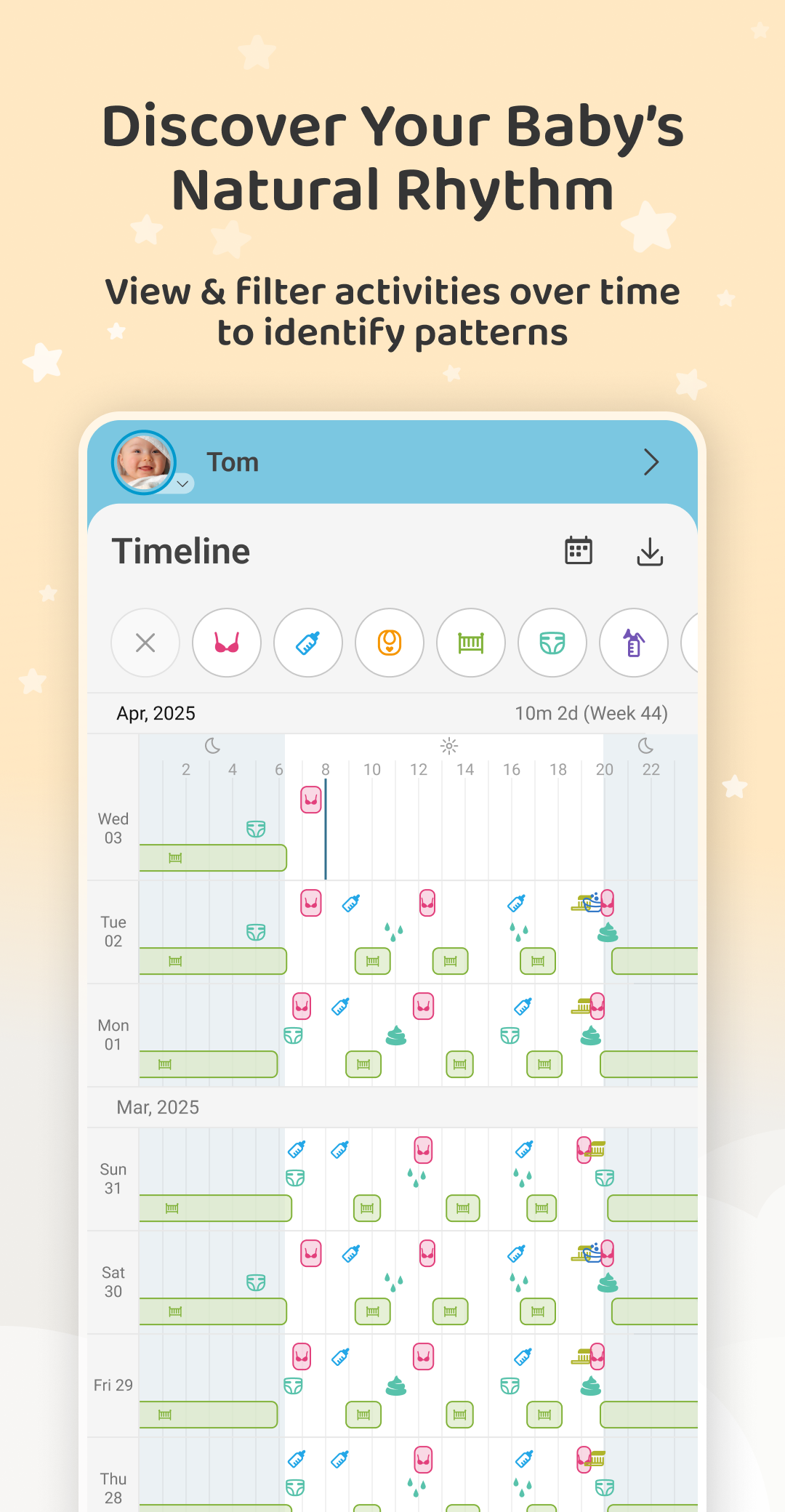 اسکرین شات 6 برنامه Baby Daybook - Newborn Tracker