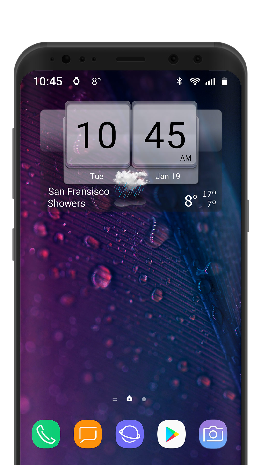 اسکرین شات 2 برنامه 3D Flip Clock Theme Pack 02