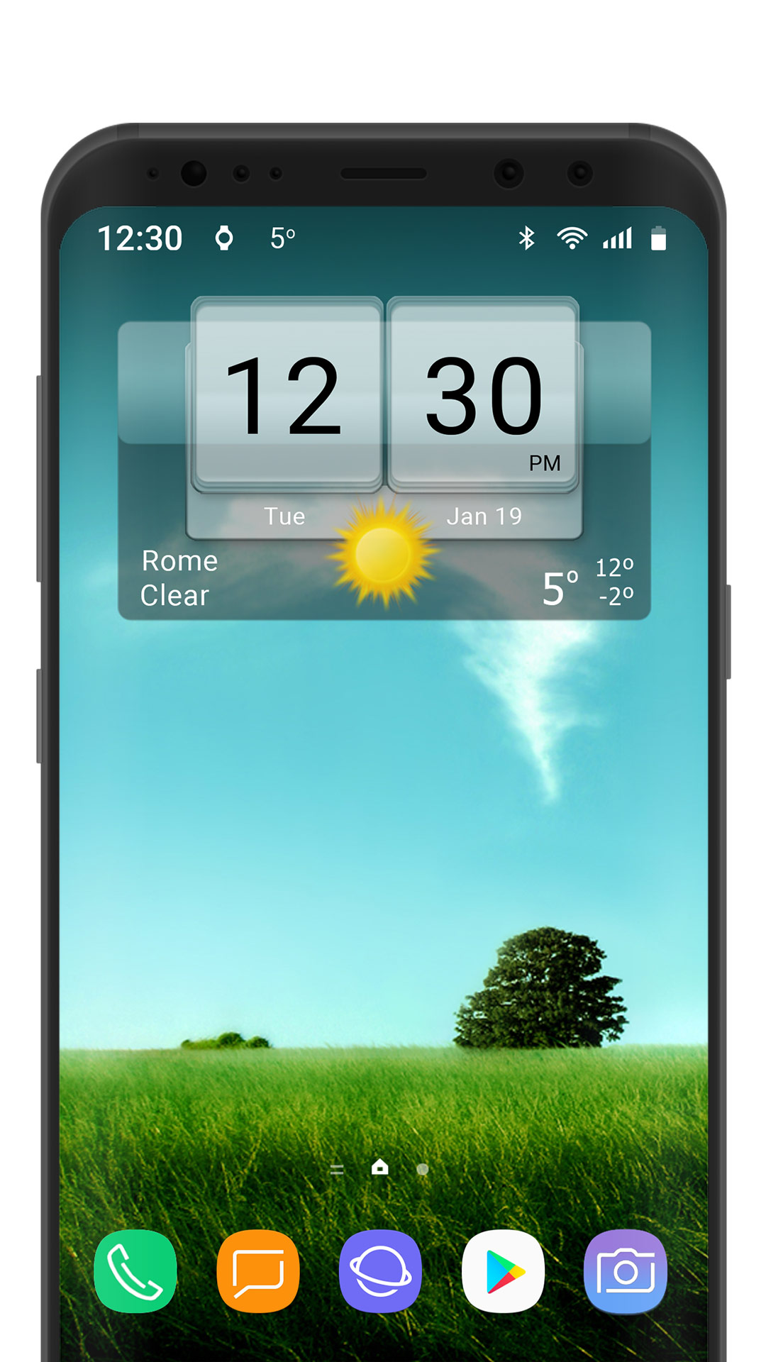 اسکرین شات 3 برنامه 3D Flip Clock Theme Pack 02
