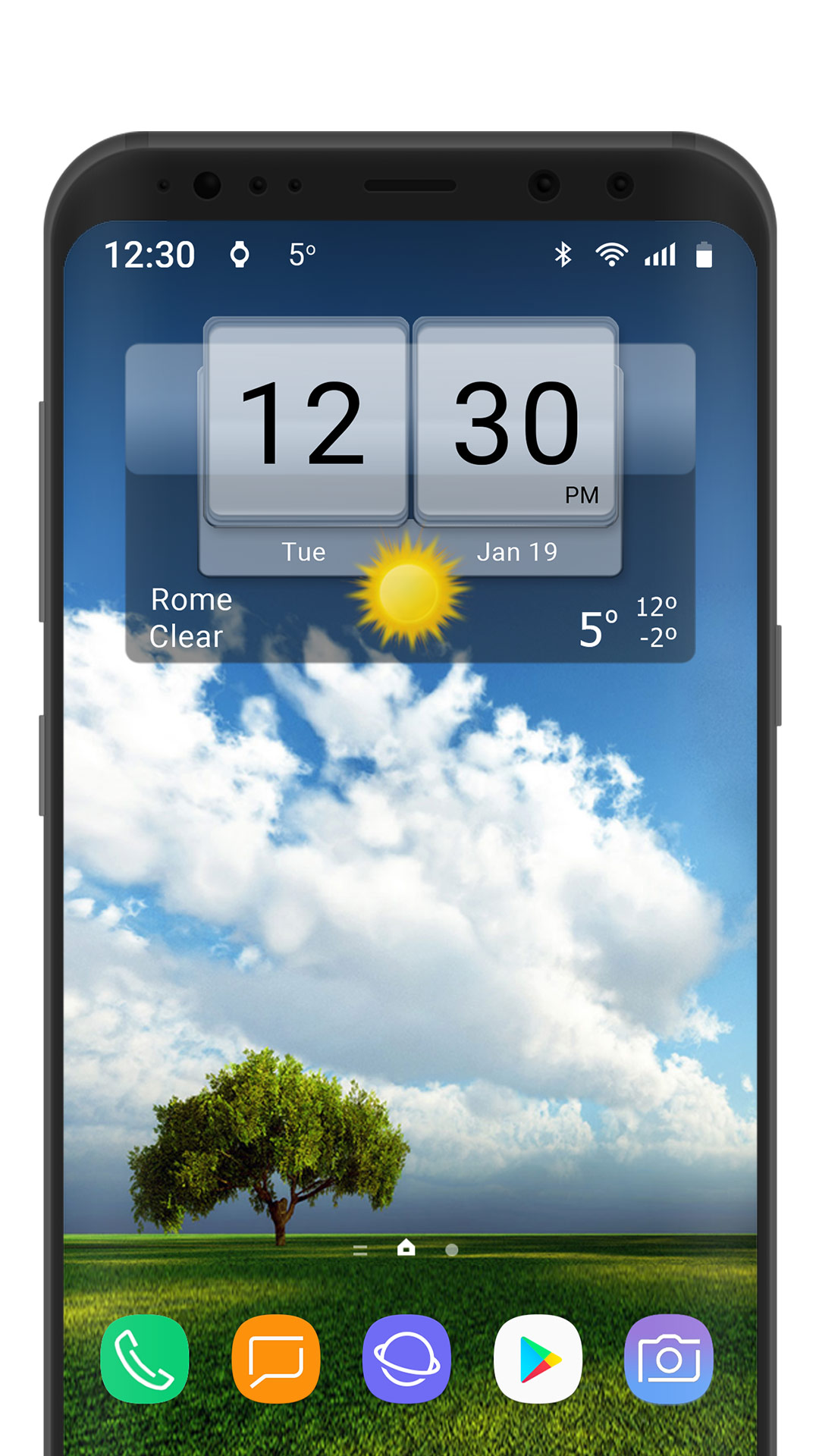 اسکرین شات 1 برنامه 3D Flip Clock Theme Pack 02
