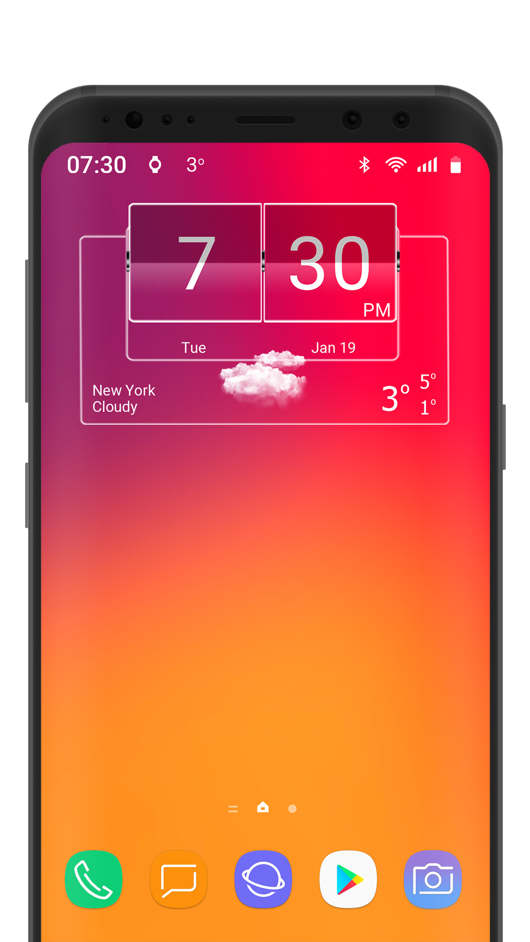 اسکرین شات 1 برنامه 3D Flip Clock Theme Pack 06