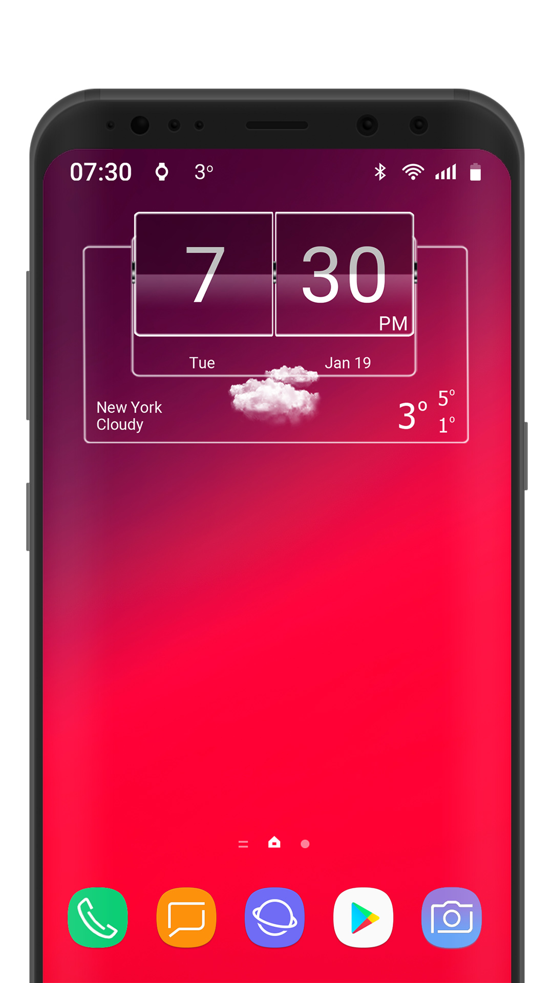 اسکرین شات 8 برنامه 3D Flip Clock Theme Pack 06