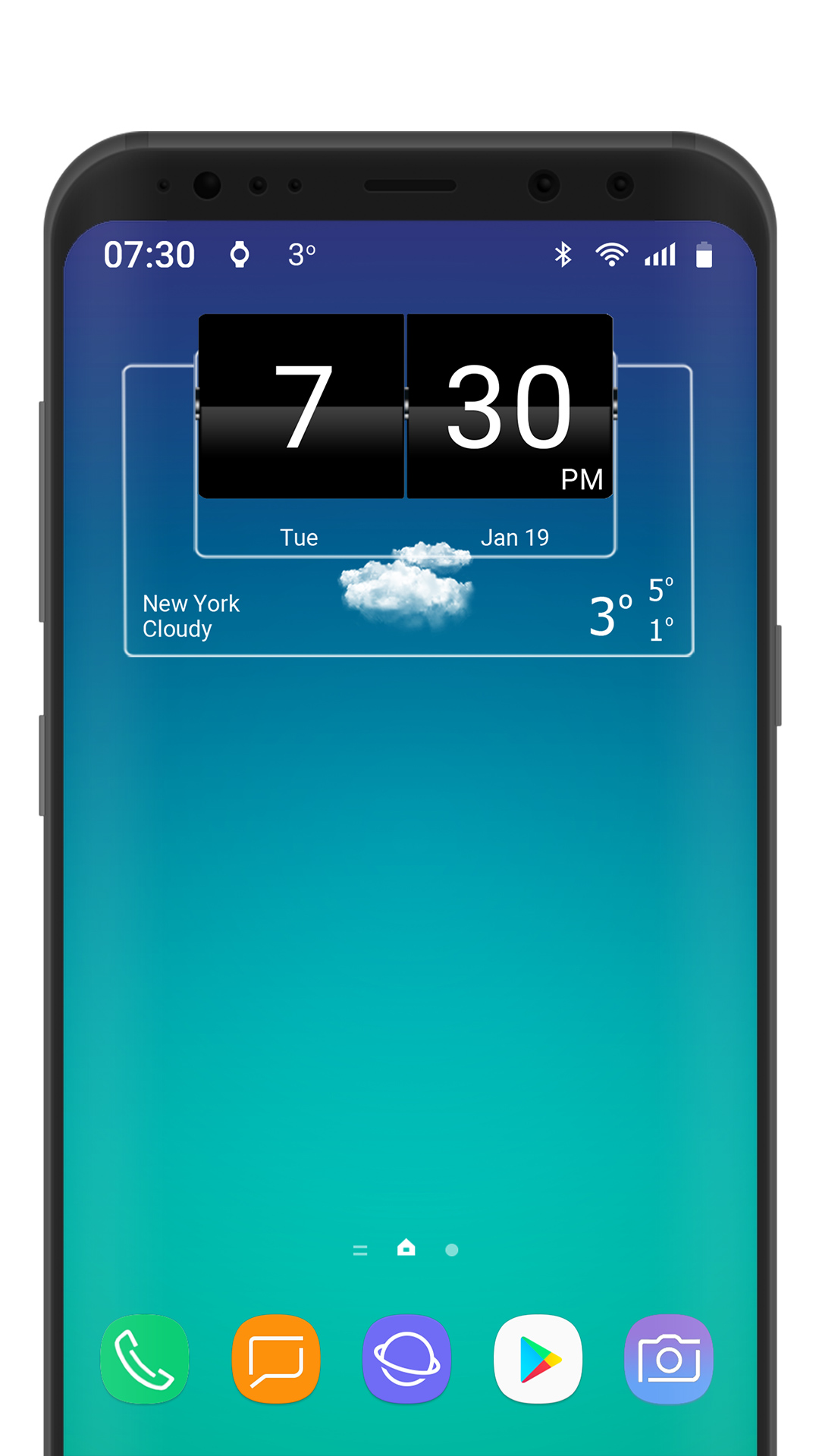 اسکرین شات 2 برنامه 3D Flip Clock Theme Pack 06