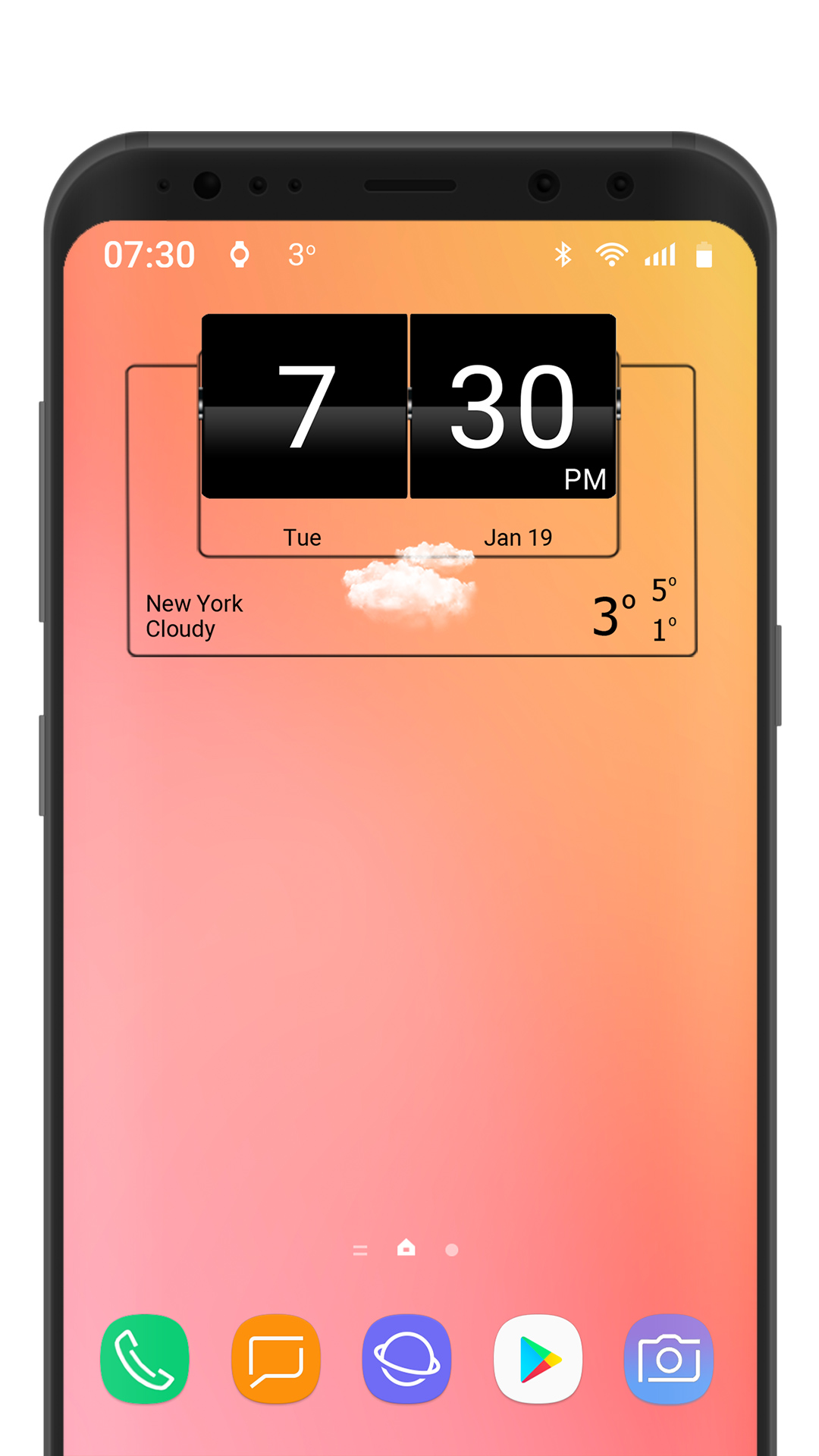 اسکرین شات 6 برنامه 3D Flip Clock Theme Pack 06