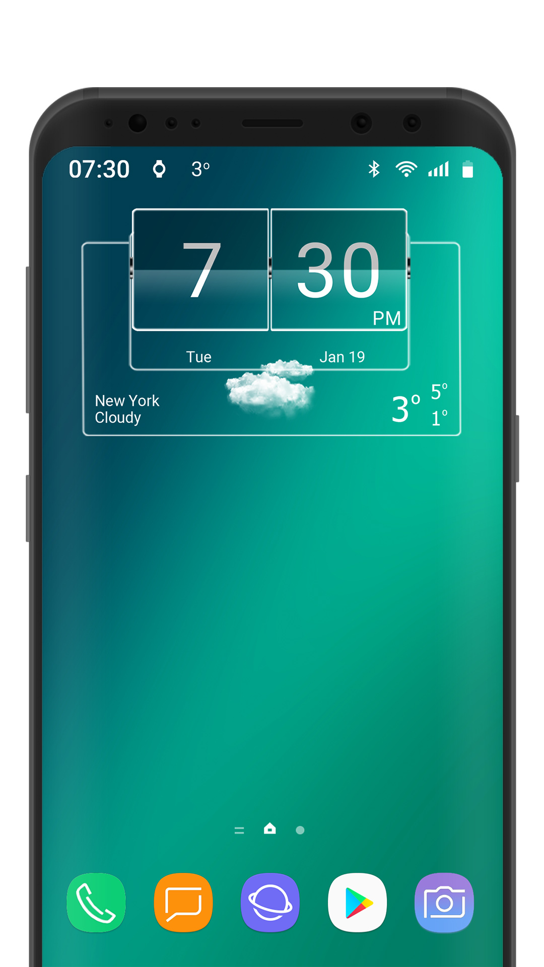 اسکرین شات 5 برنامه 3D Flip Clock Theme Pack 06