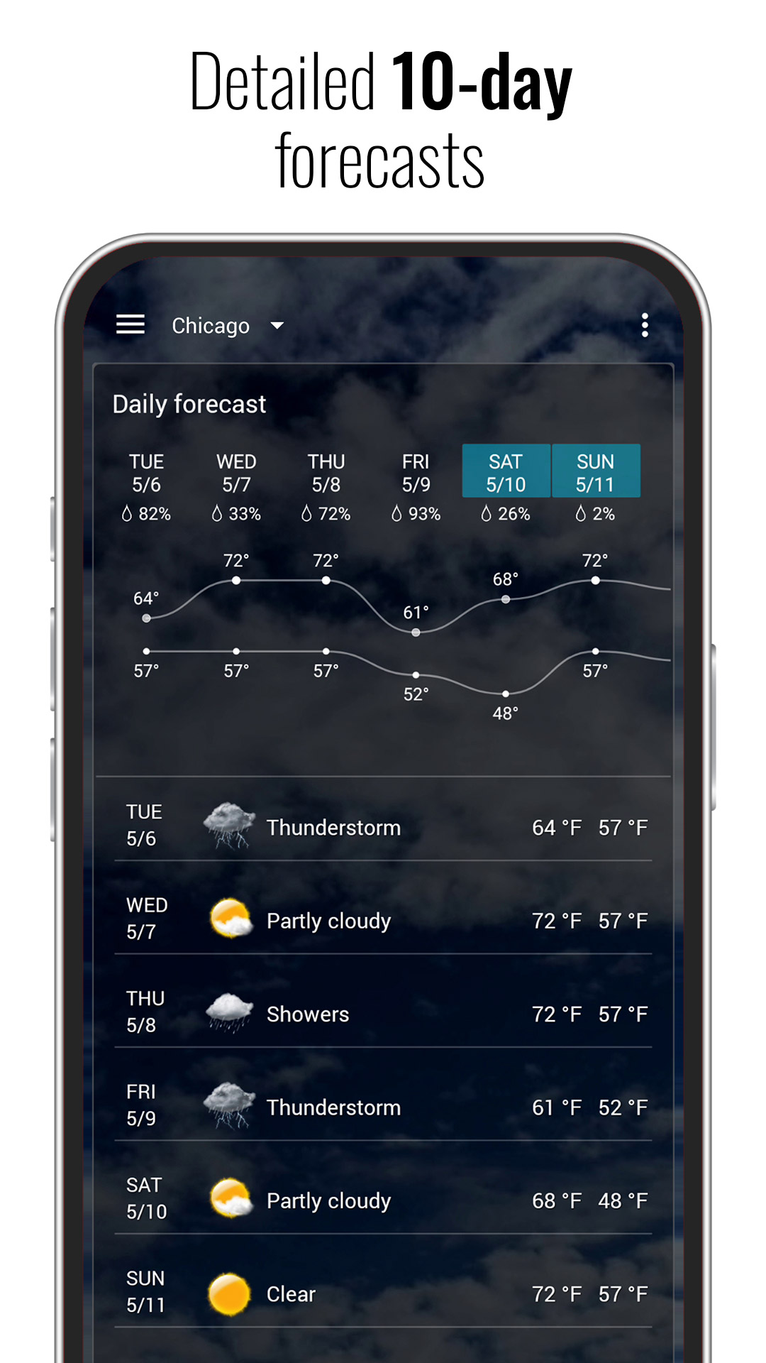 اسکرین شات 5 برنامه 3D Sense Clock & Weather