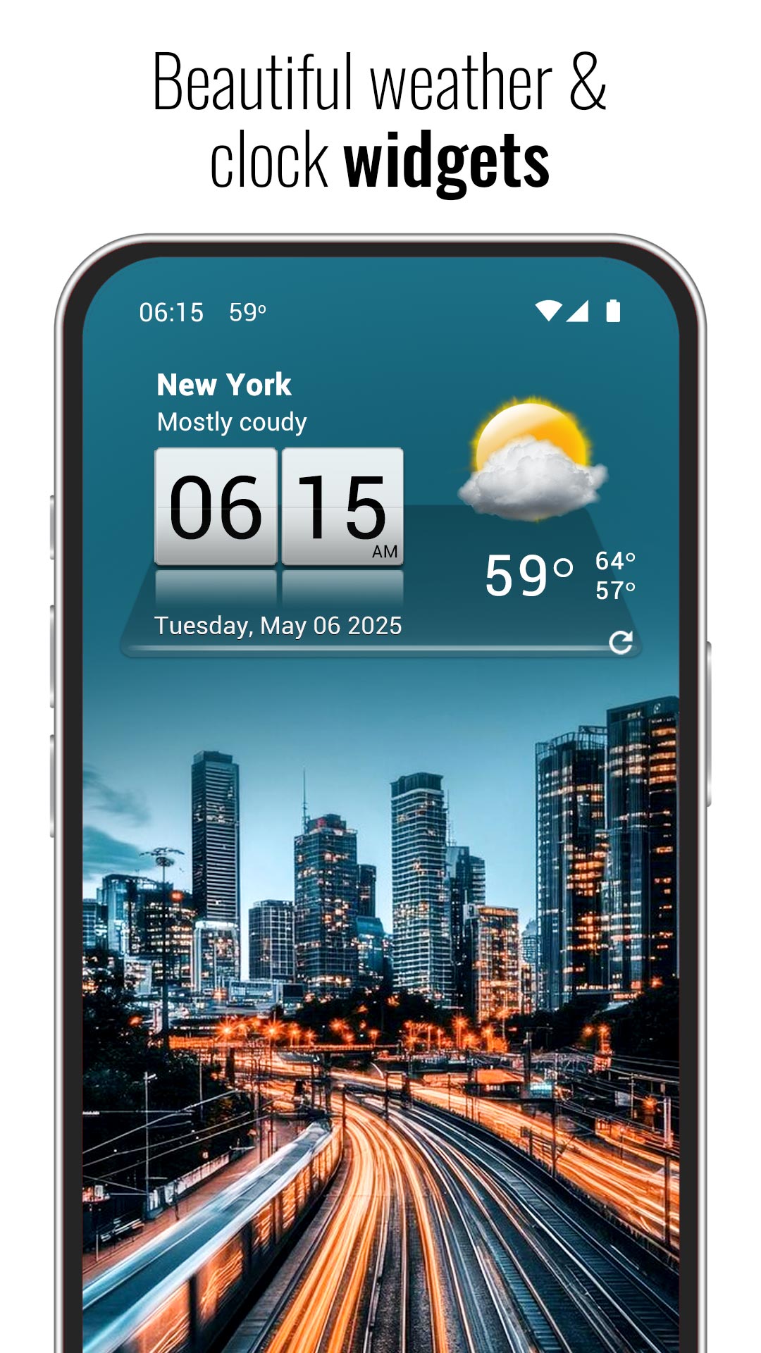 اسکرین شات 1 برنامه 3D Sense Clock & Weather