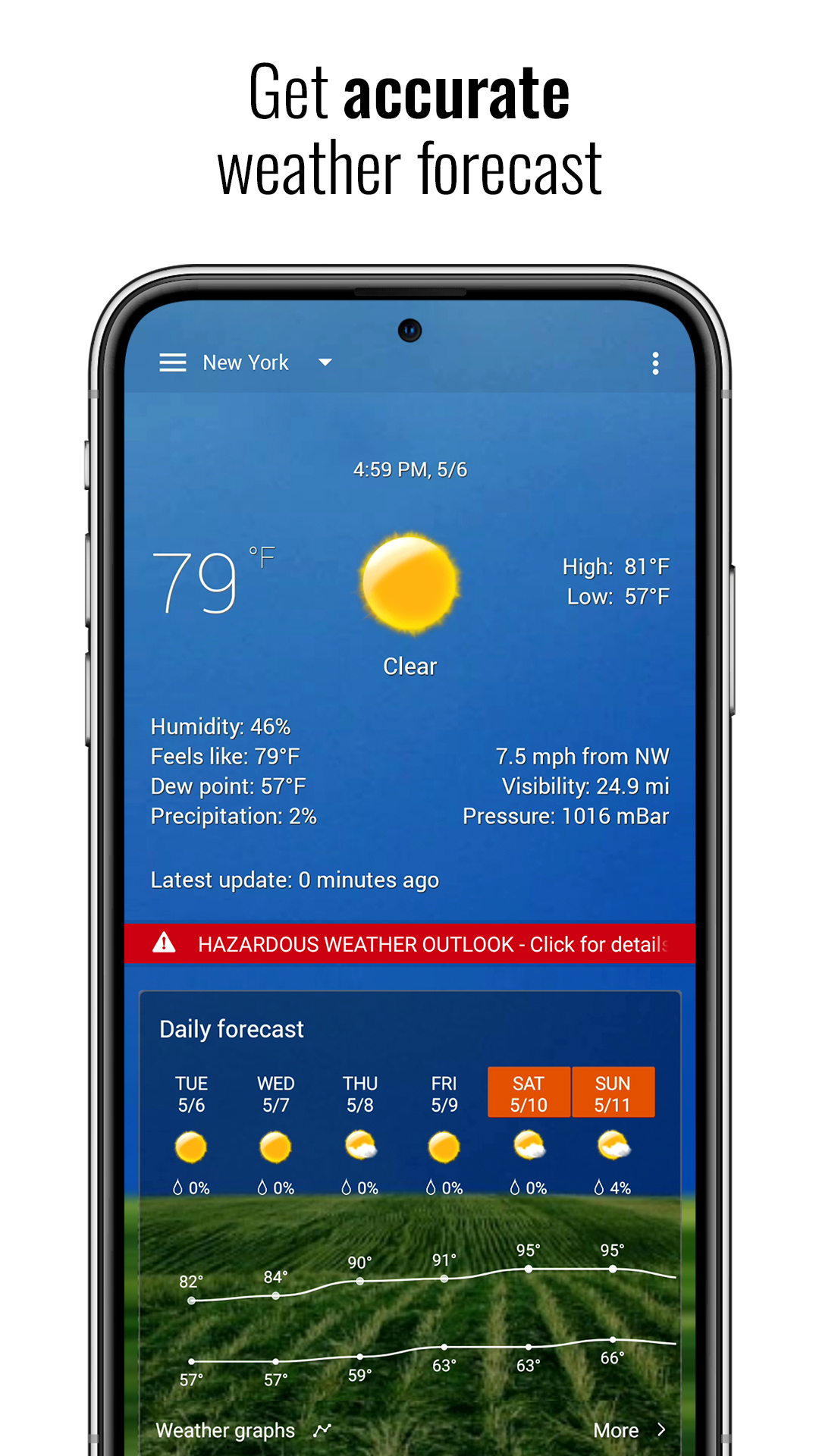 اسکرین شات 3 برنامه Digital Clock & World Weather