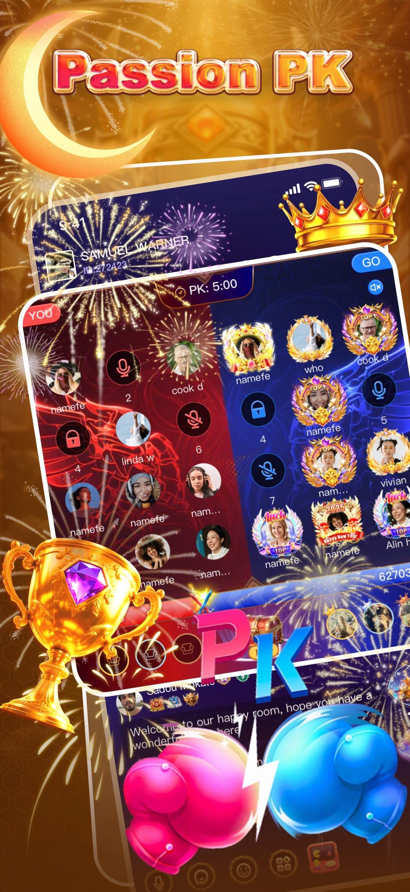 اسکرین شات 3 برنامه Ume - Group Voice Chat Rooms