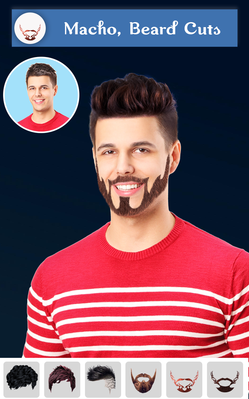 اسکرین شات 5 برنامه Hairy - Men Hairstyles beard &