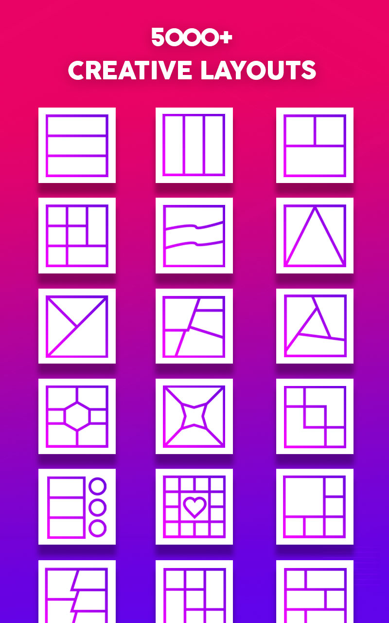 اسکرین شات 2 برنامه PicTiles - Photo Collage Maker