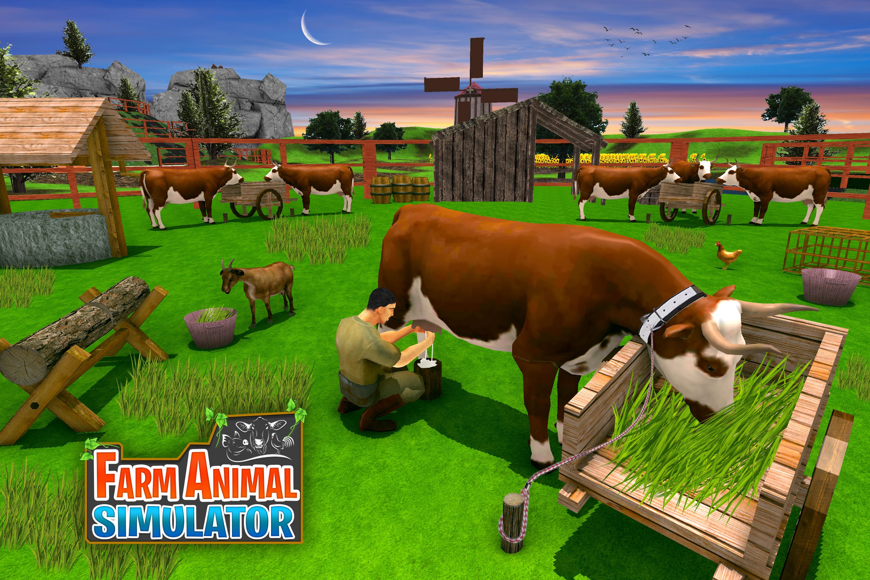 اسکرین شات 1 برنامه Animal Farm Simulator Farming