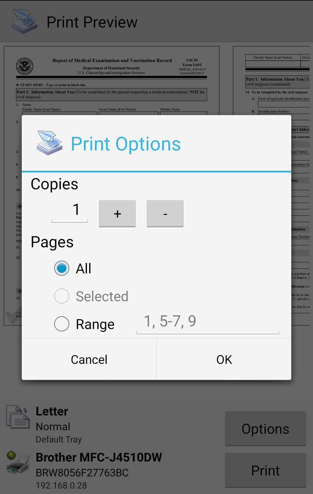اسکرین شات 5 برنامه PrinterShare Mobile Print