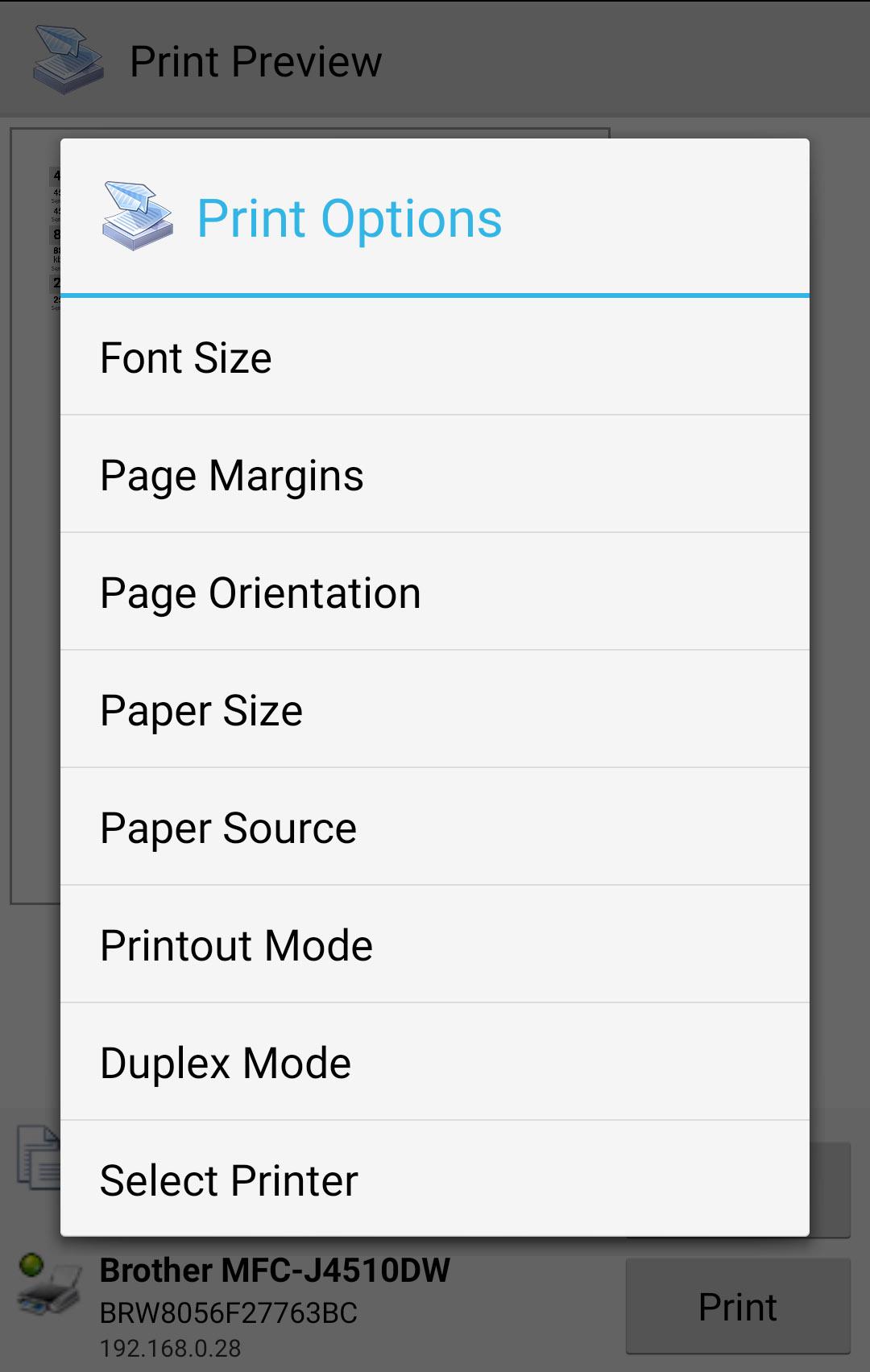 اسکرین شات 4 برنامه PrinterShare Mobile Print