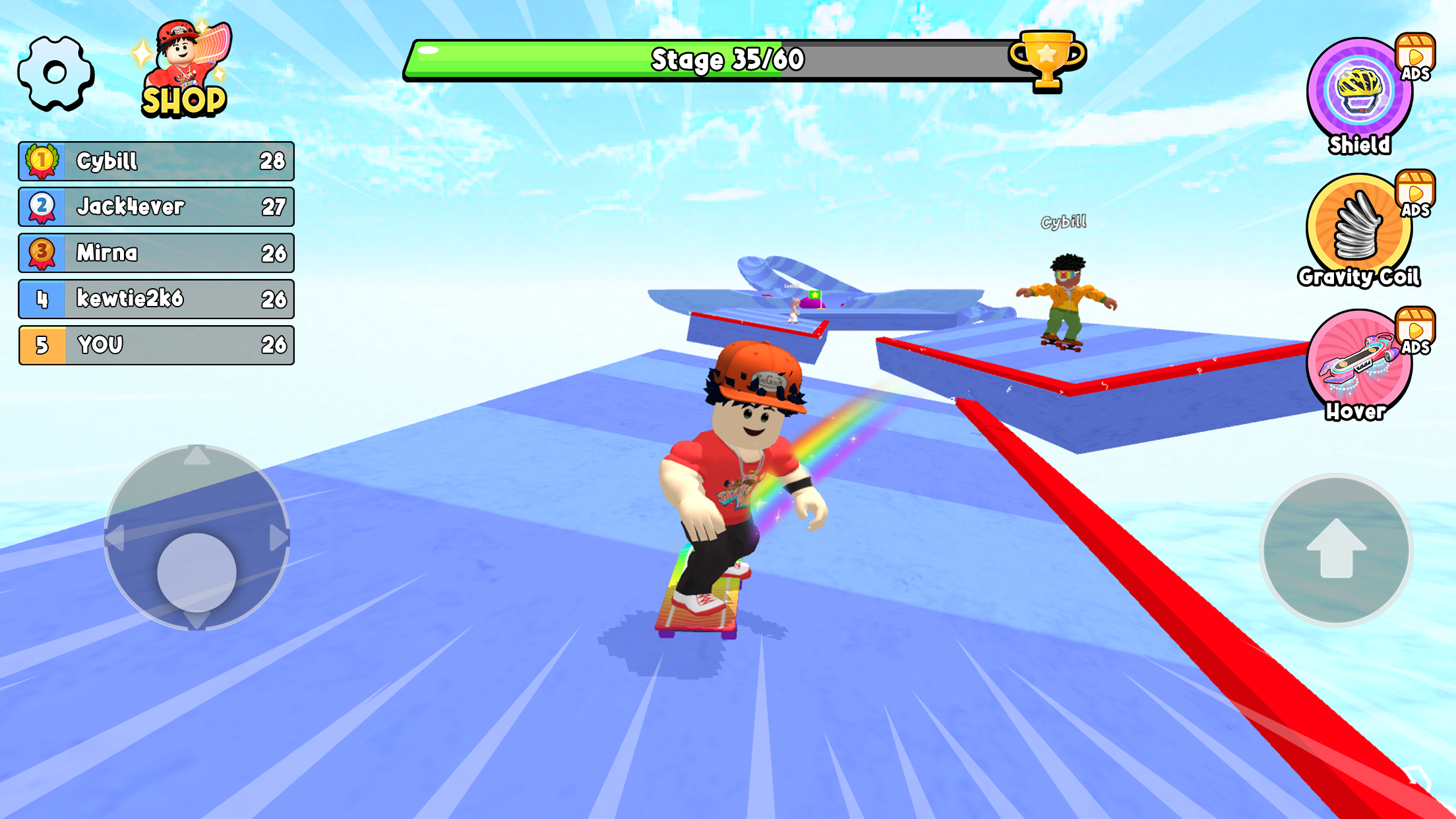 اسکرین شات 7 بازی Obby Skateboard: Easy Parkour