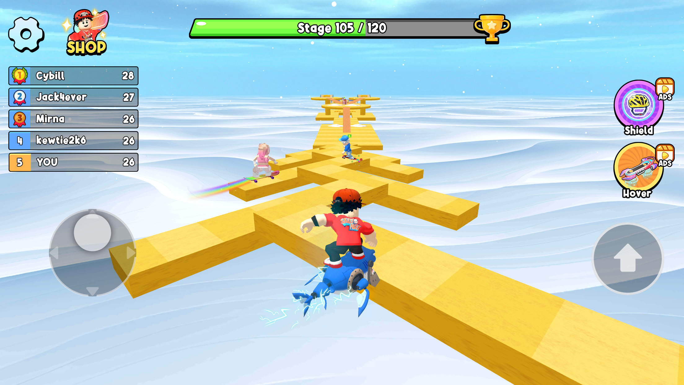 اسکرین شات 4 بازی Obby Skateboard: Easy Parkour