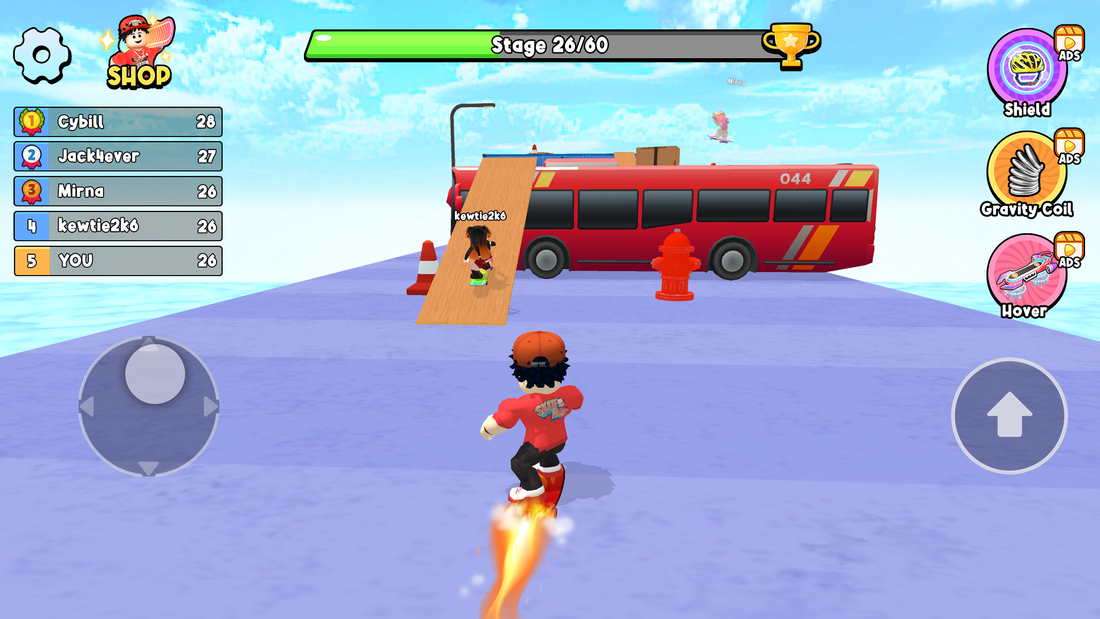 اسکرین شات 5 بازی Obby Skateboard: Easy Parkour