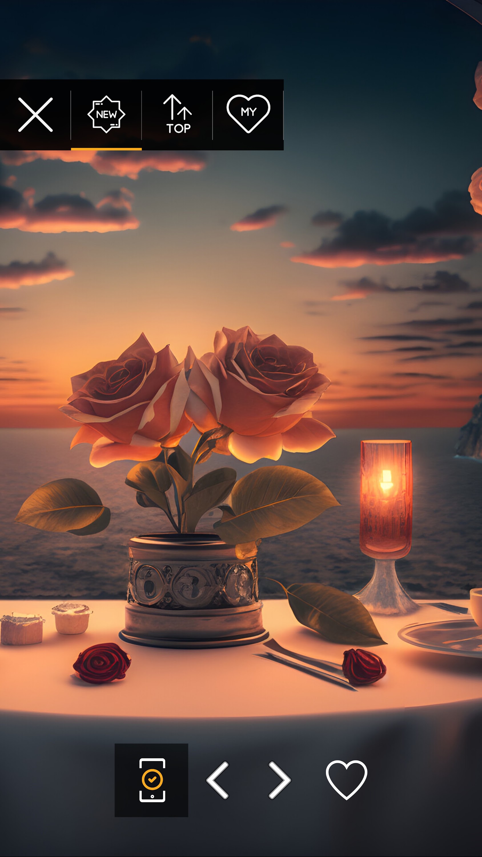 اسکرین شات 3 برنامه Romantic wallpapers 4K