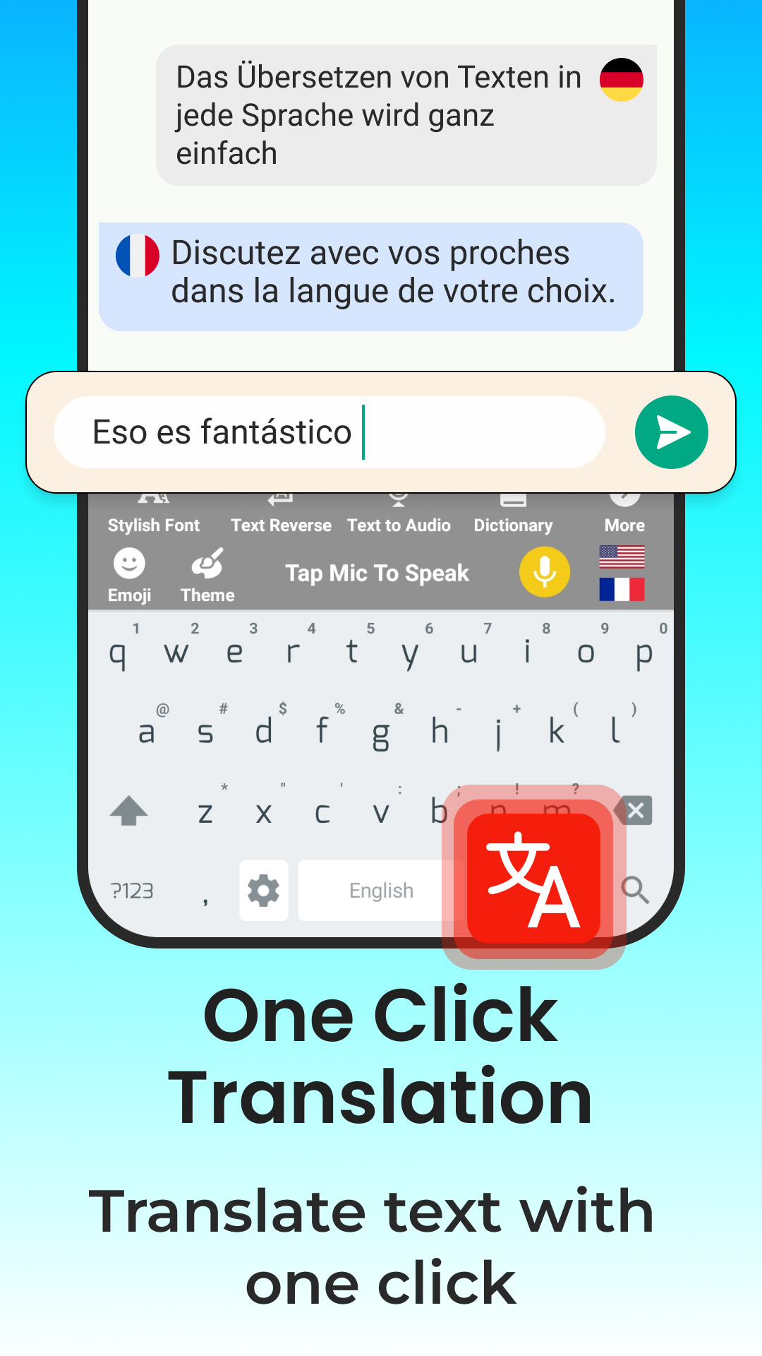اسکرین شات 6 برنامه Easy English Voice Keyboard