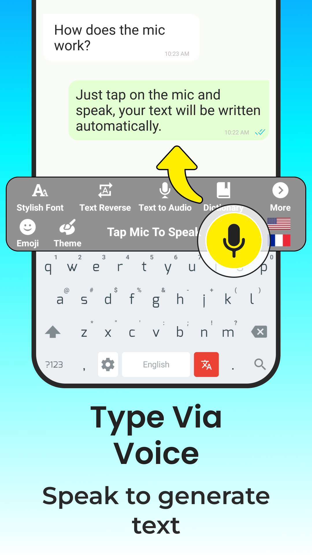 اسکرین شات 2 برنامه Easy English Voice Keyboard