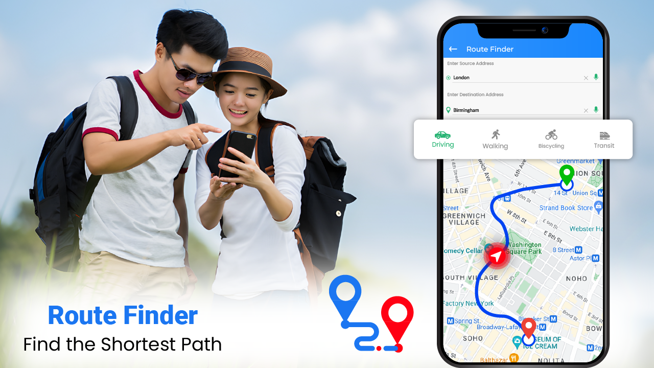 اسکرین شات 6 برنامه Easy Rout Map: Navigation Path