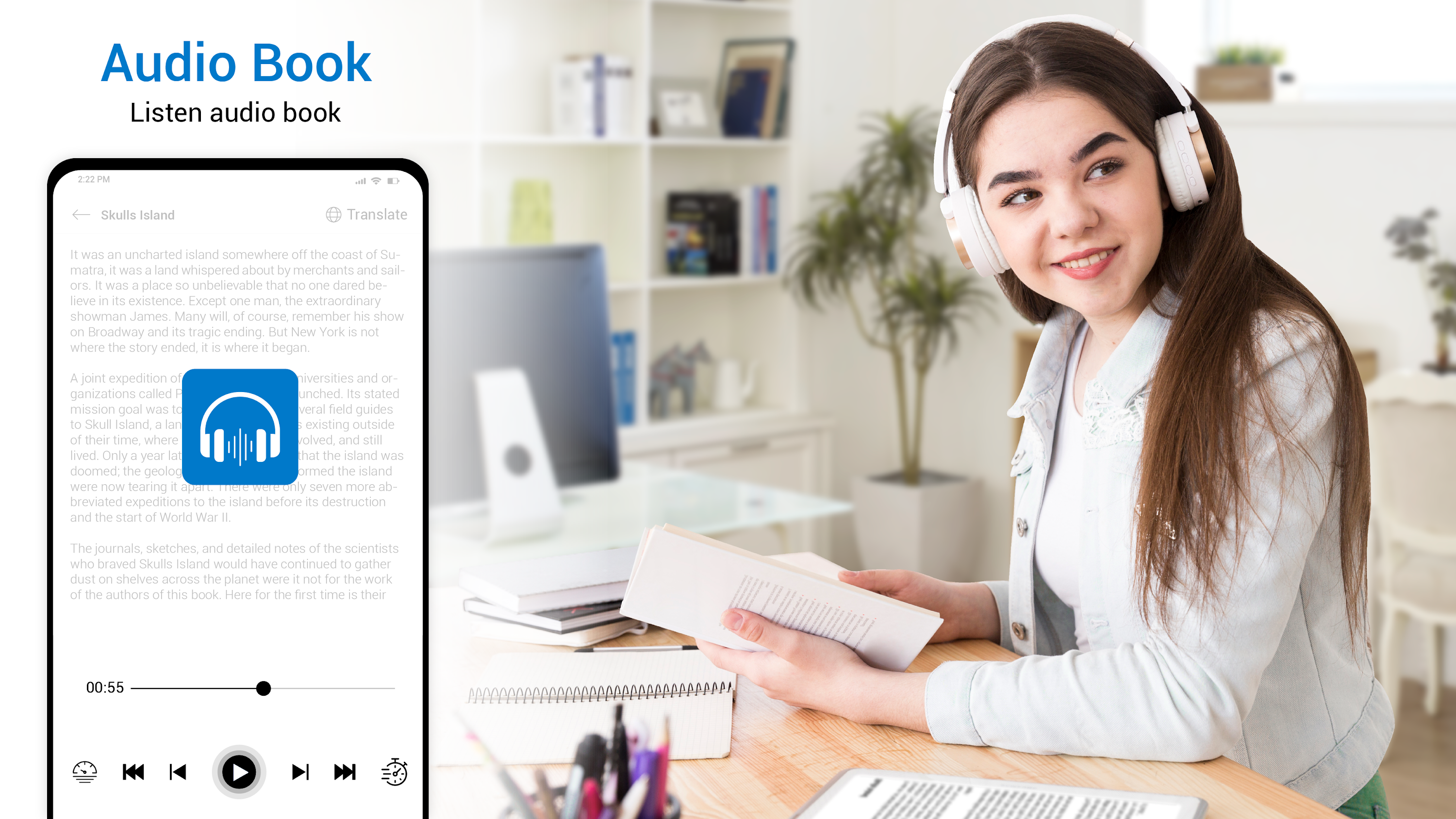 اسکرین شات 3 برنامه Ebook Reader: Audiobook App