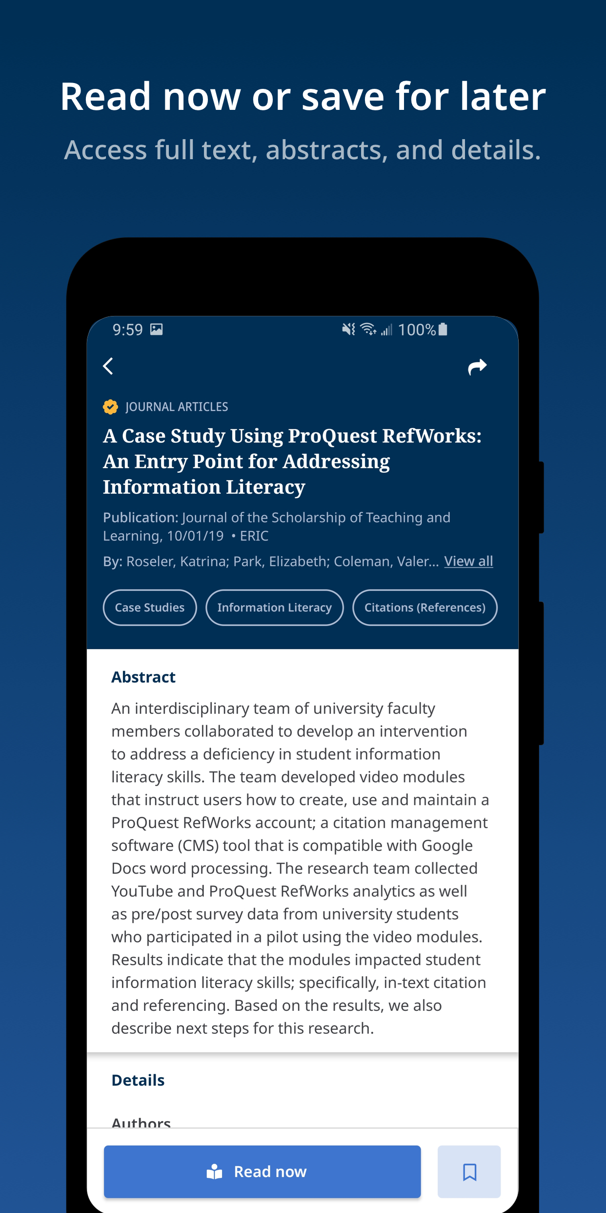 اسکرین شات 5 برنامه EBSCO Mobile