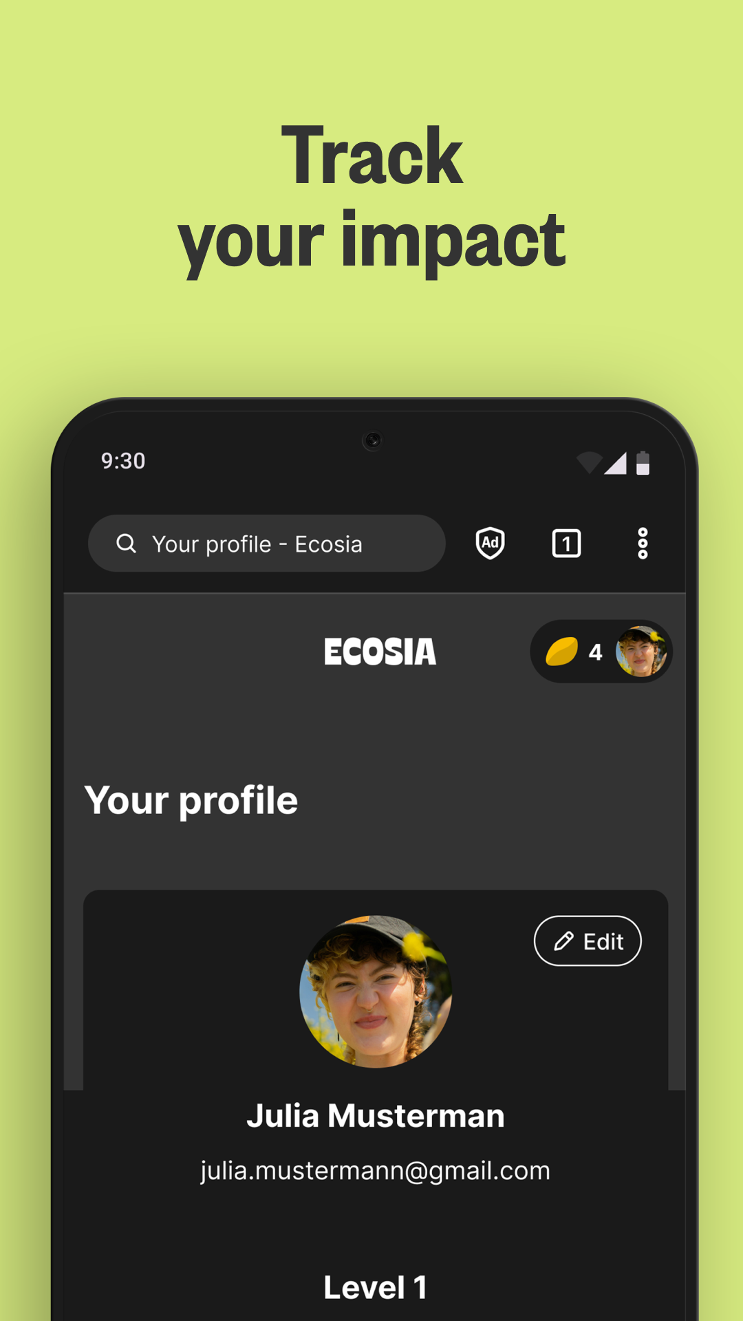 اسکرین شات 3 برنامه Ecosia: Search to plant trees