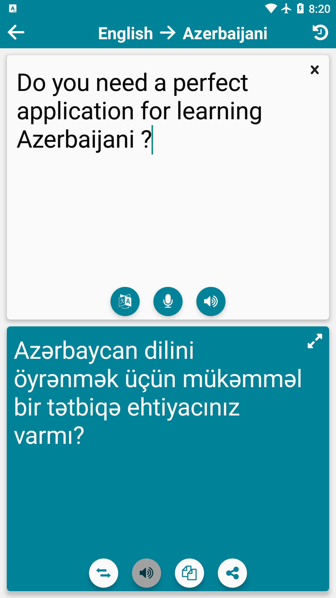 اسکرین شات 2 برنامه Azerbaijani - English