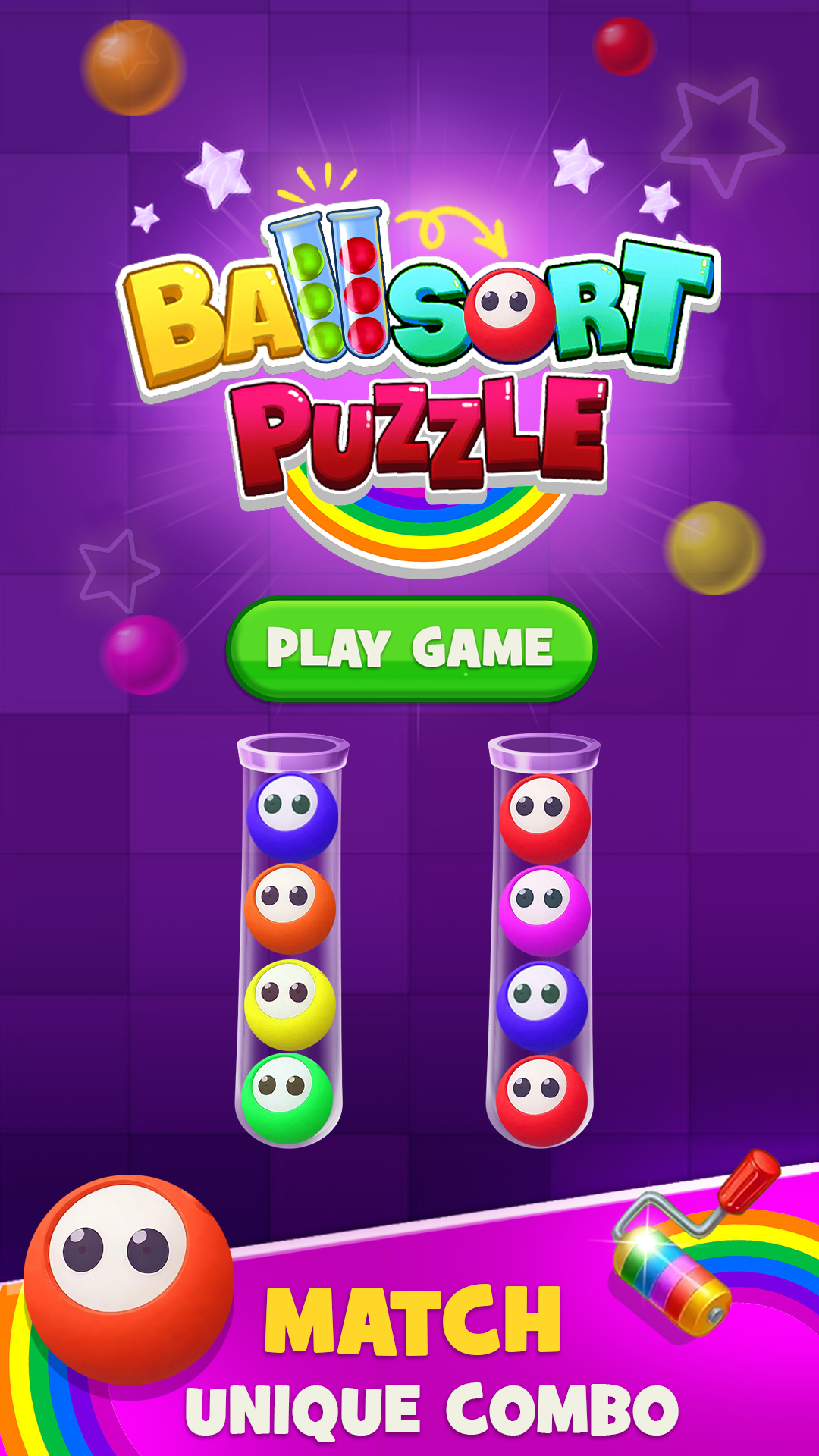 اسکرین شات 1 بازی Color Puzzle Games Ball Sort