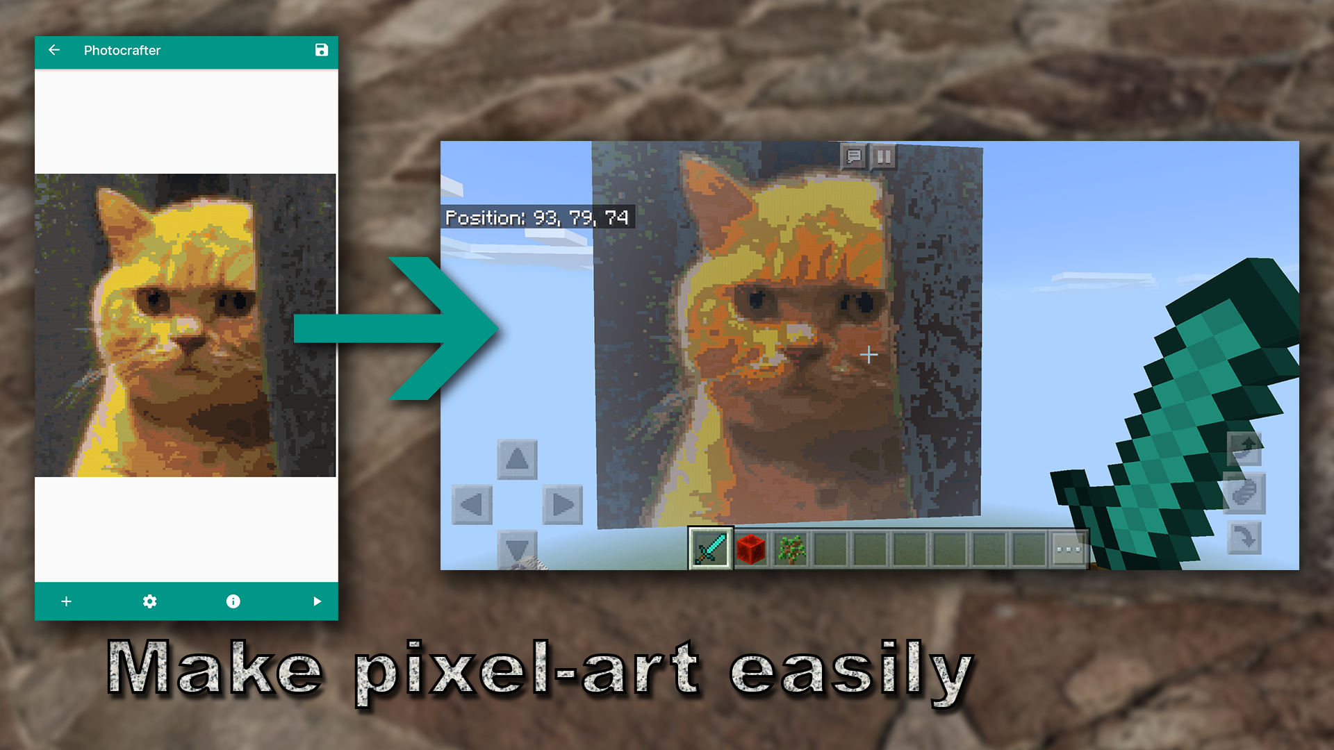 اسکرین شات 1 برنامه Pixelart builder for Minecraft