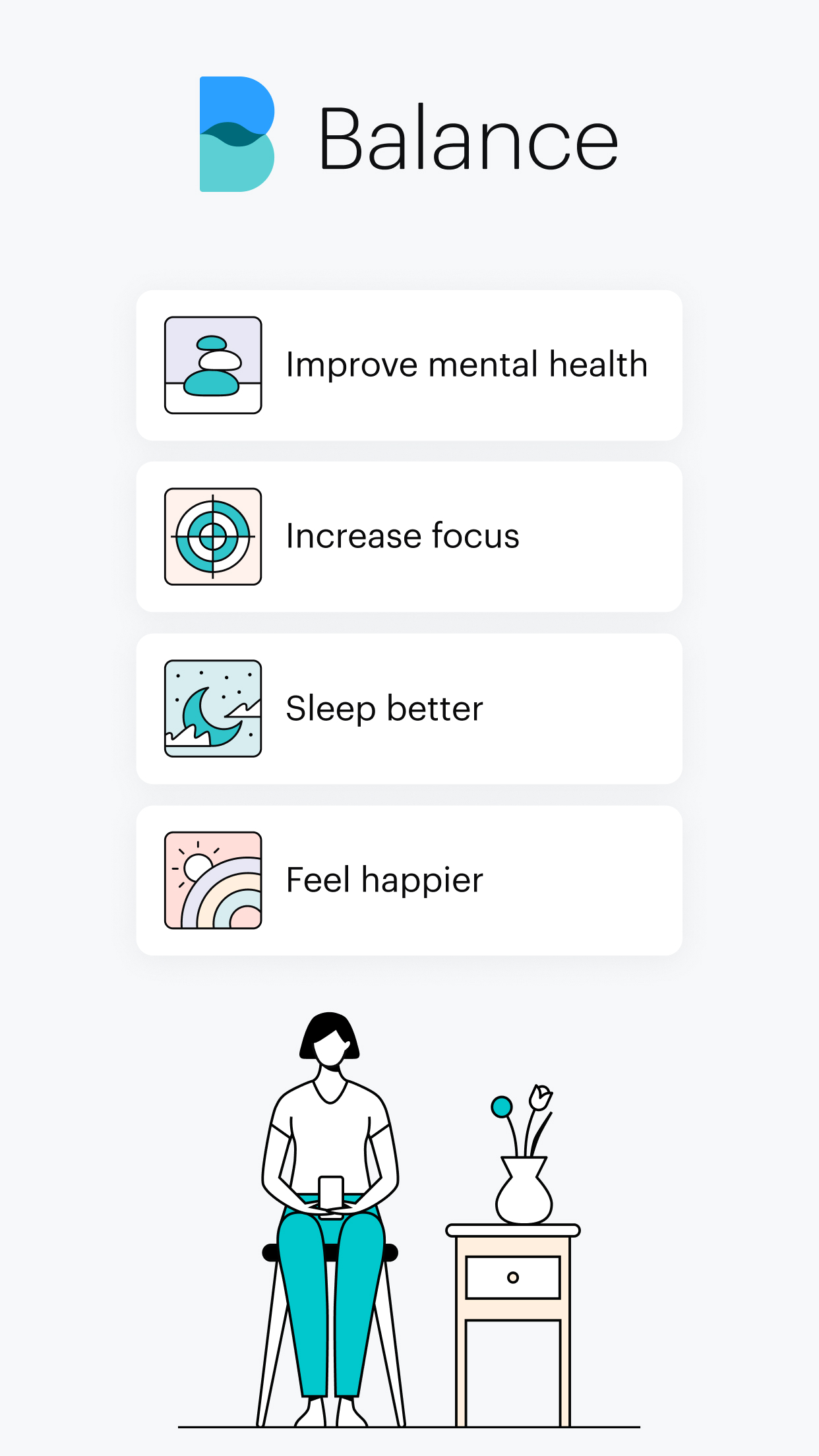 اسکرین شات 1 برنامه Balance: Meditation & Sleep