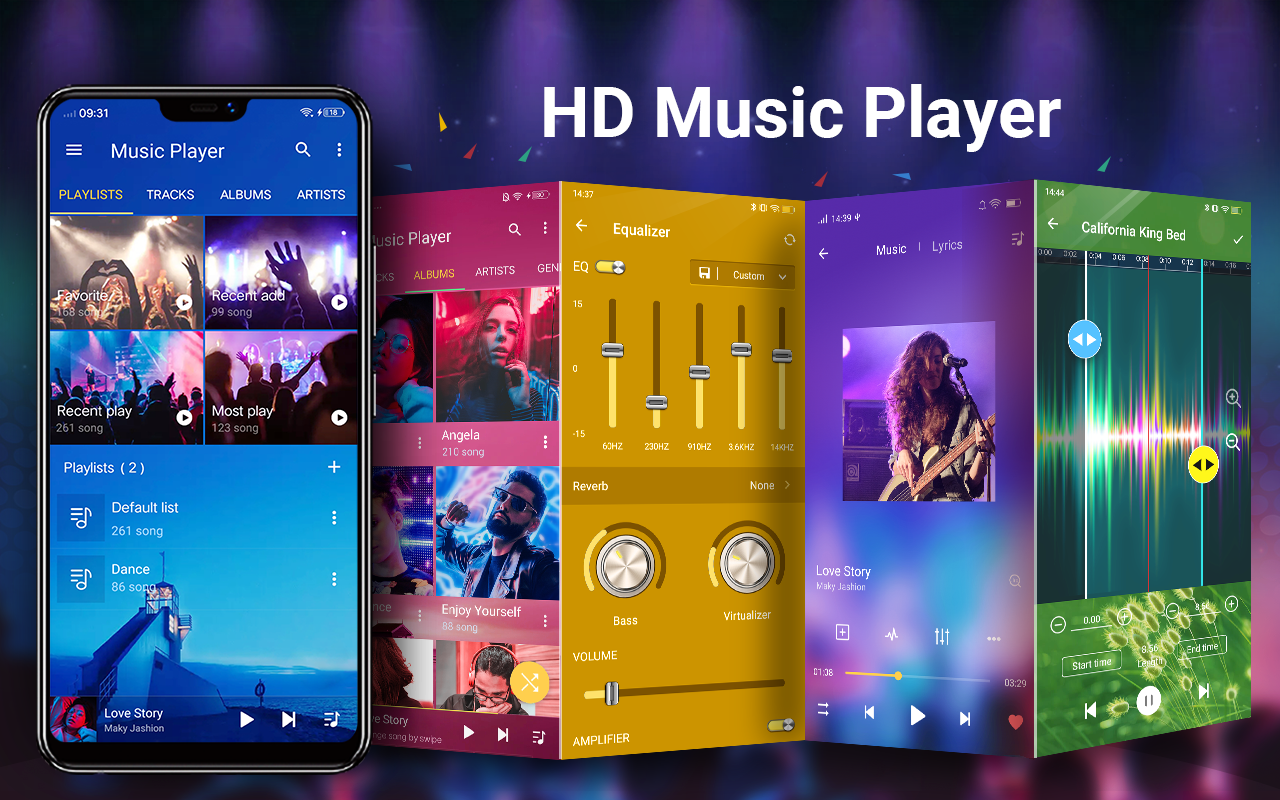 اسکرین شات 1 برنامه Music Player for Android