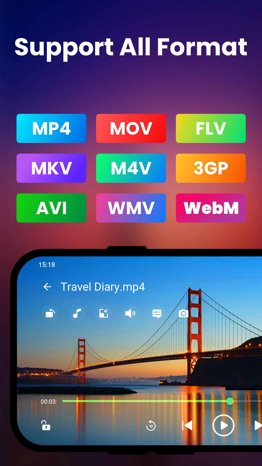 اسکرین شات 1 برنامه Video Player All Format