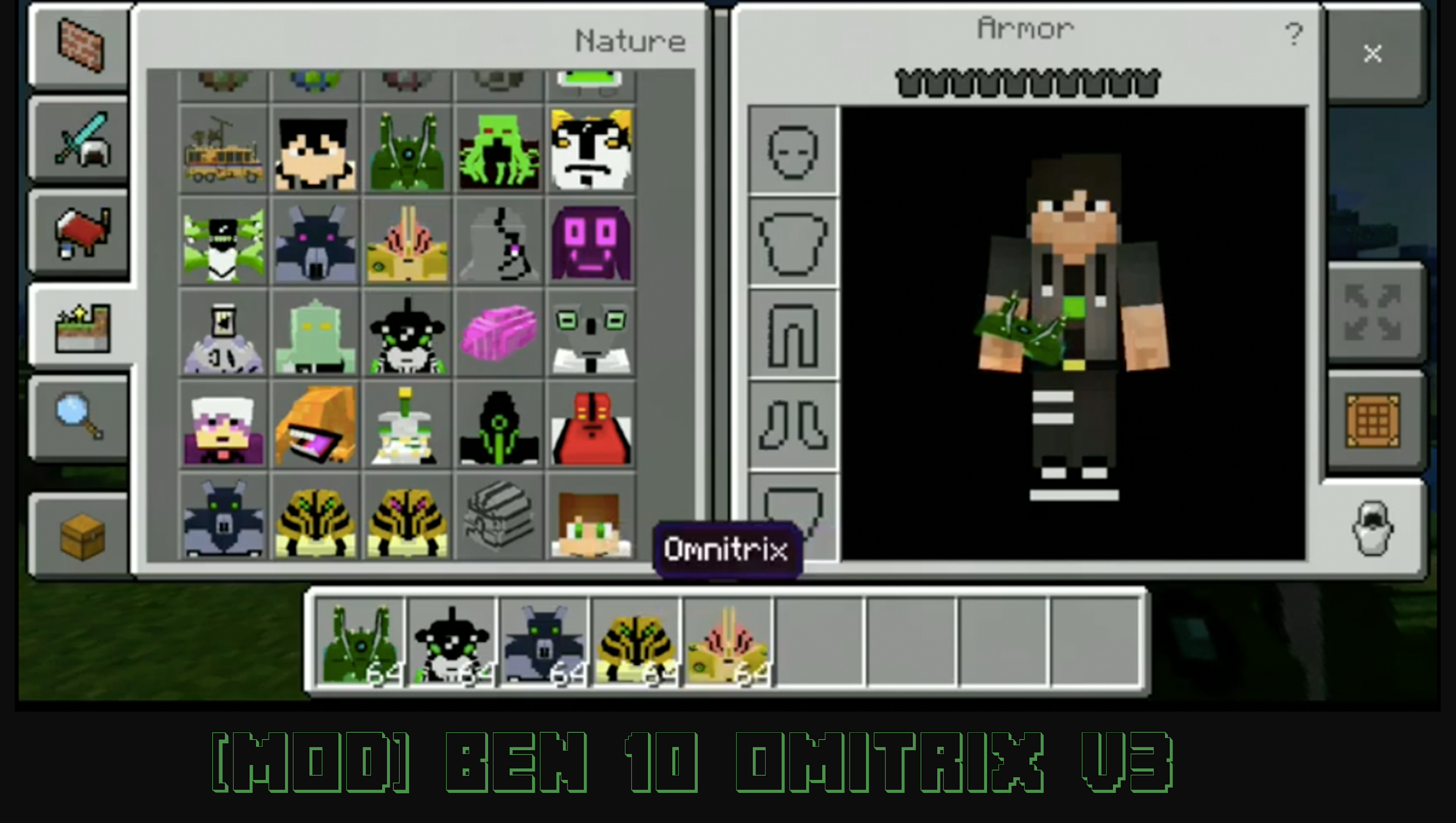 اسکرین شات 6 برنامه Mod Ben Alien MCPE V3 - Addon Skins 2021