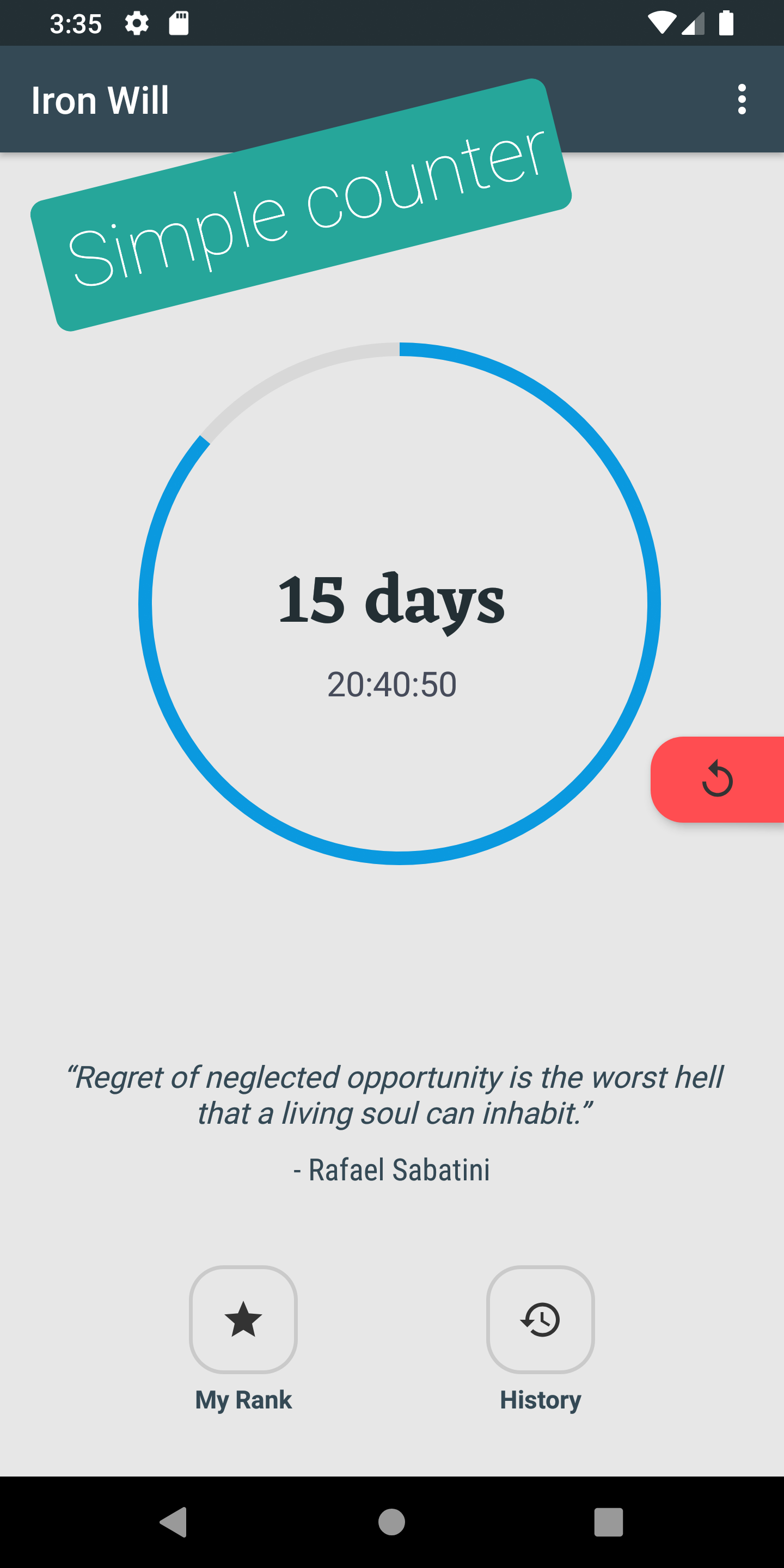 اسکرین شات 1 برنامه Iron Will Lite: Quit addiction