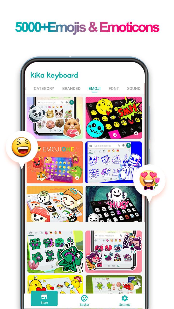 اسکرین شات 1 برنامه iKeyboard -GIF keyboard,Funny Emoji, FREE Stickers