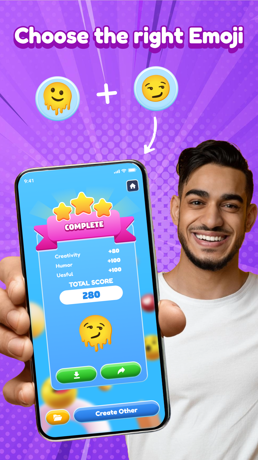 اسکرین شات 5 برنامه Fun Emoji Merge & Emoji Maker