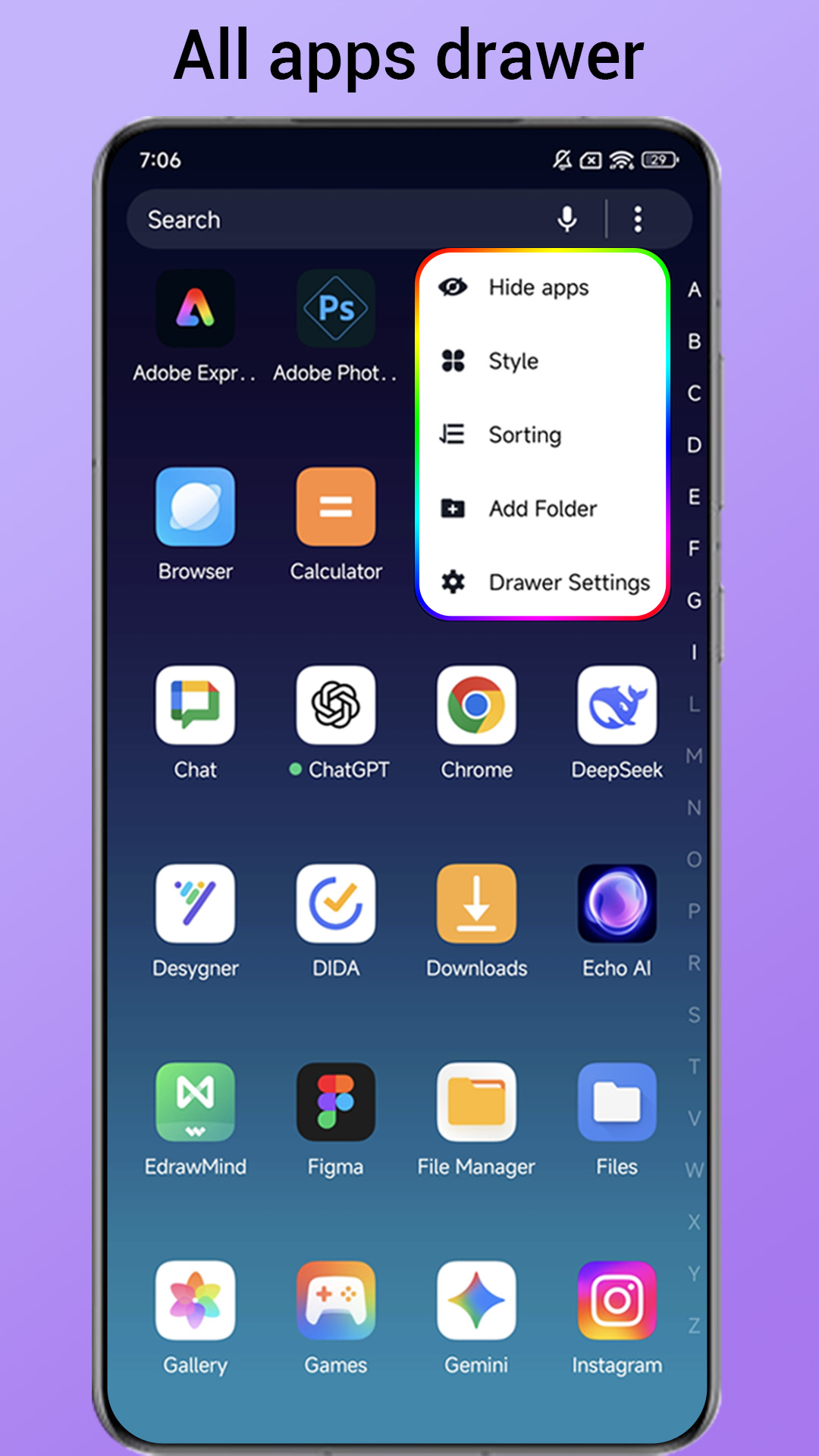 اسکرین شات 4 برنامه Mate Launcher for harmony