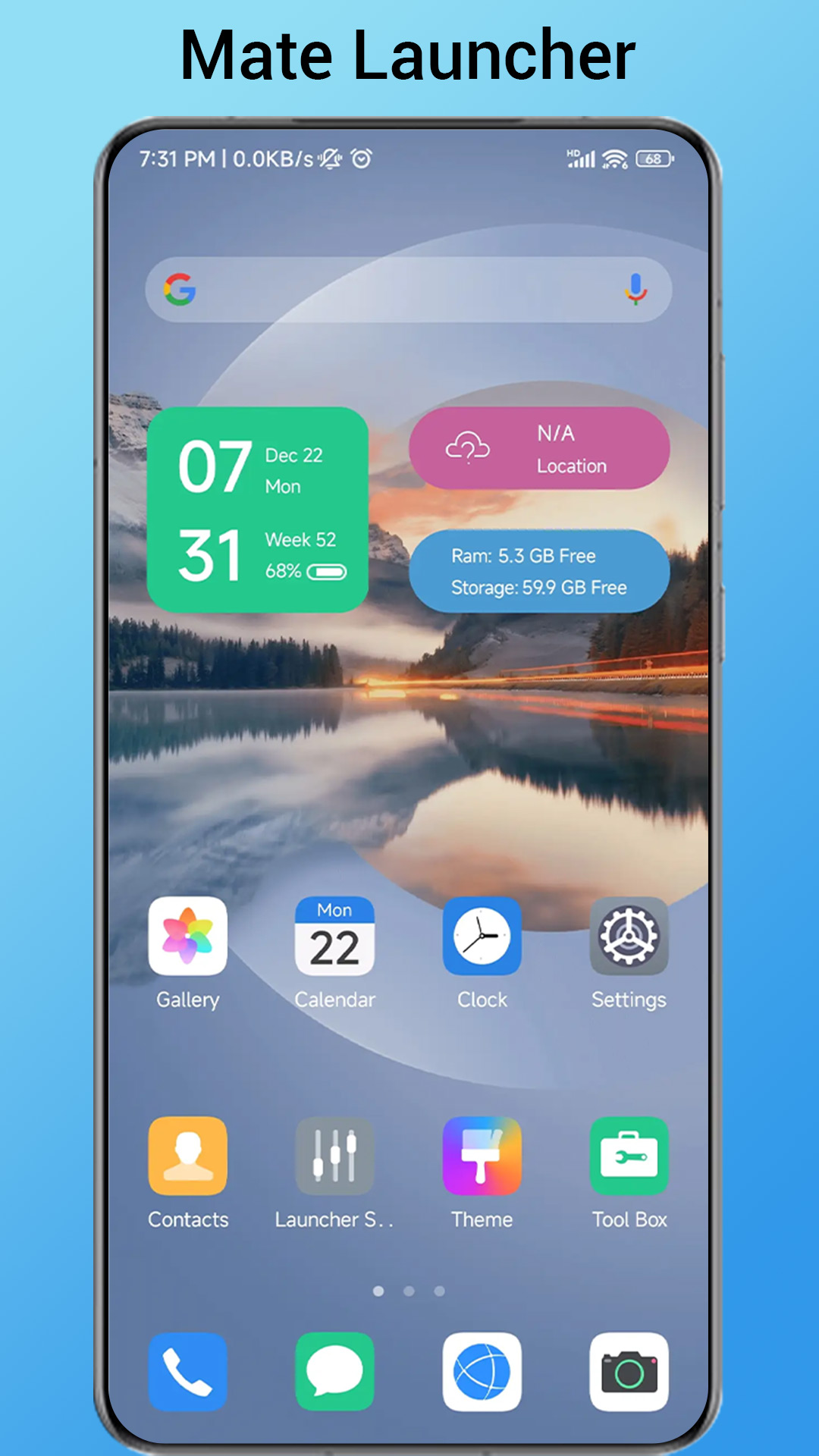 اسکرین شات 1 برنامه Mate Launcher for harmony