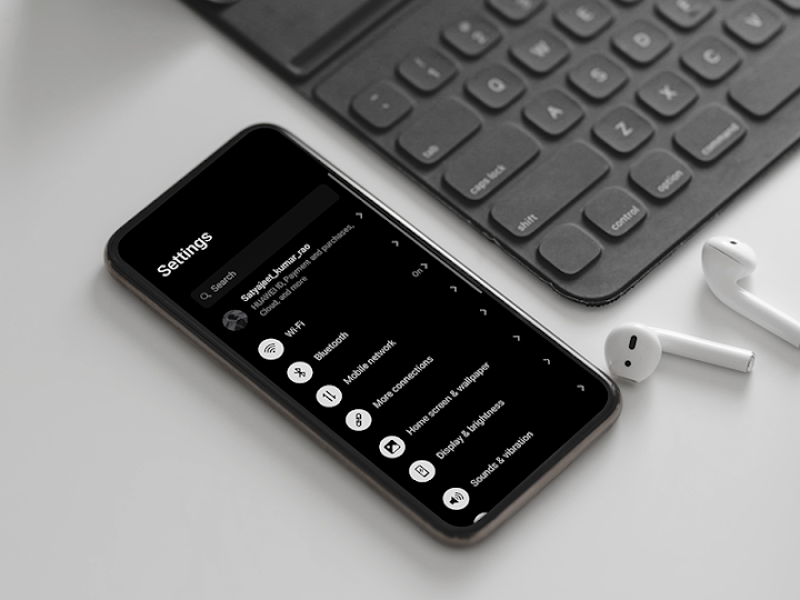 اسکرین شات 7 برنامه Black OS EMUI 10/9/8/5 Theme