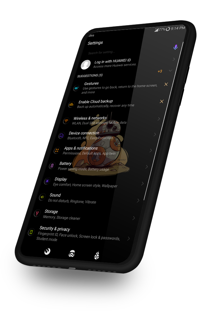 اسکرین شات 6 برنامه Star Warriors Dark UI EMUI 5/8