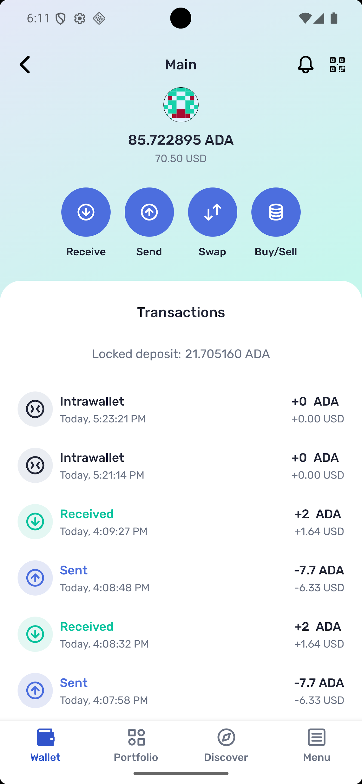 اسکرین شات 2 برنامه Yoroi - The Cardano Wallet