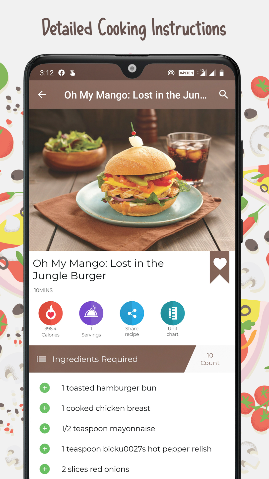 اسکرین شات 2 برنامه Burger and Pizza Recipes