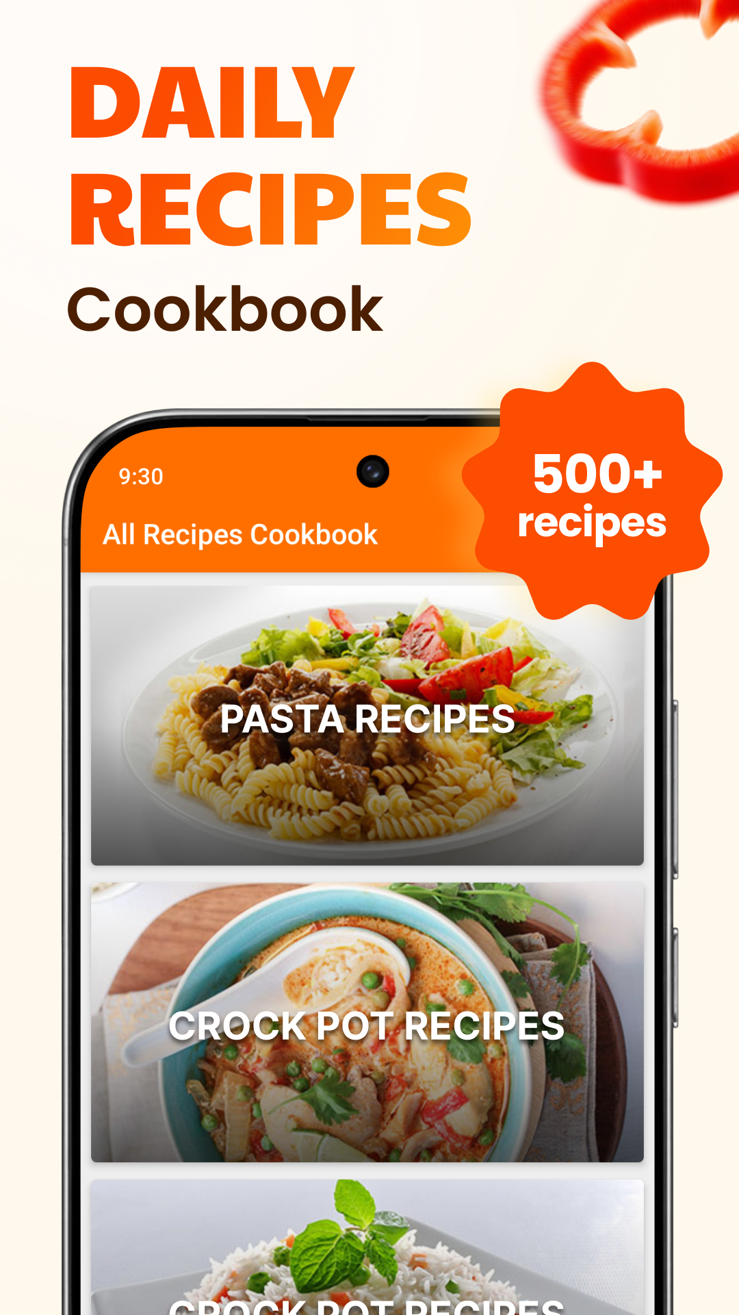 اسکرین شات 1 برنامه Daily Recipes Cookbook App