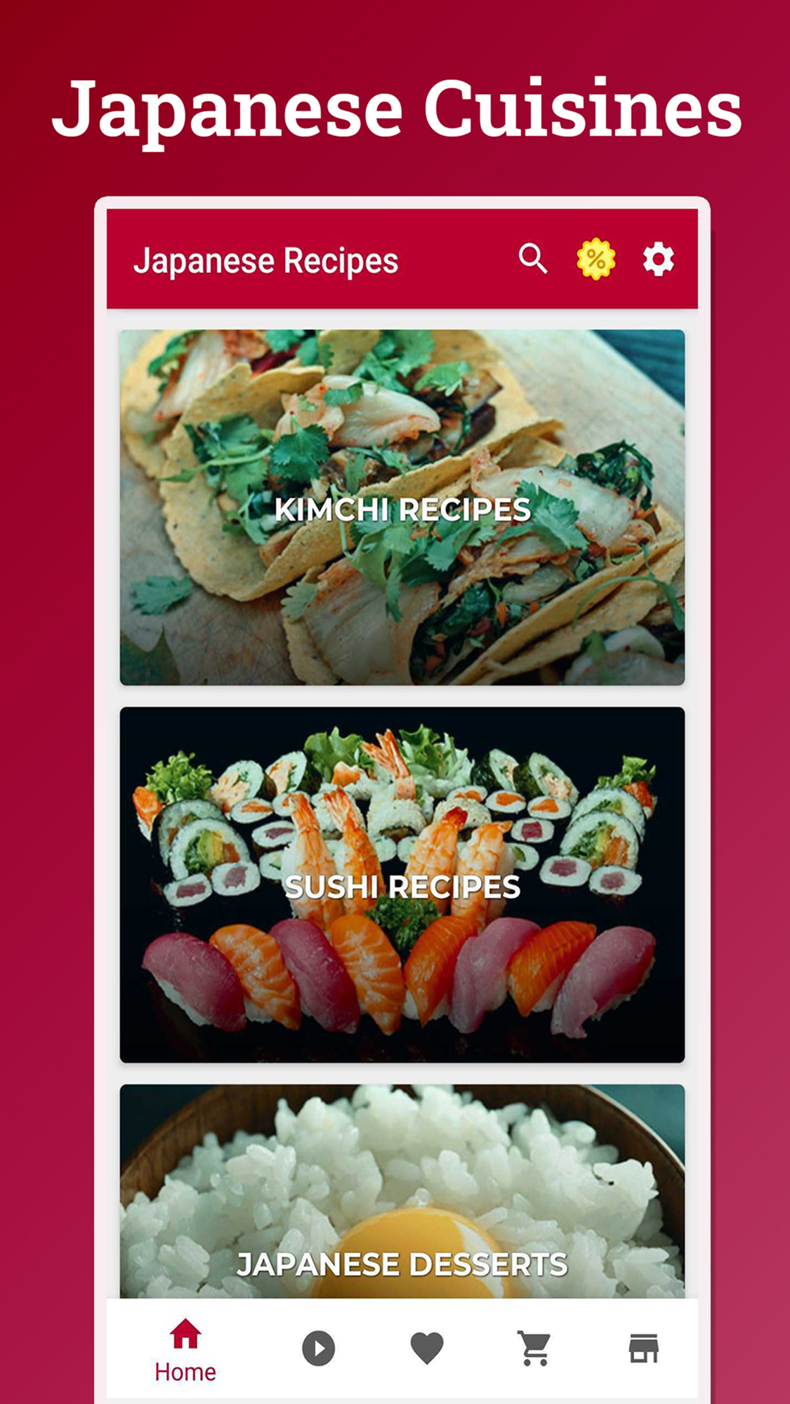 اسکرین شات 1 برنامه Japanese Recipes: Cookbook App
